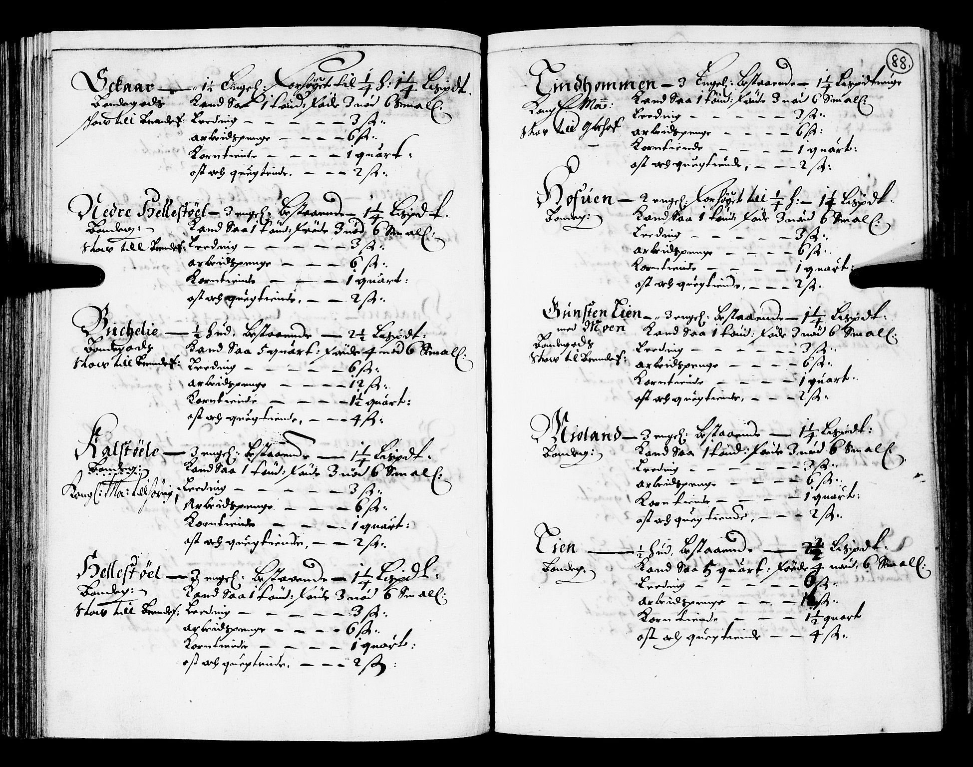 Rentekammeret inntil 1814, Realistisk ordnet avdeling, AV/RA-EA-4070/N/Nb/Nba/L0031: Lista amt, 1668, p. 87b-88a