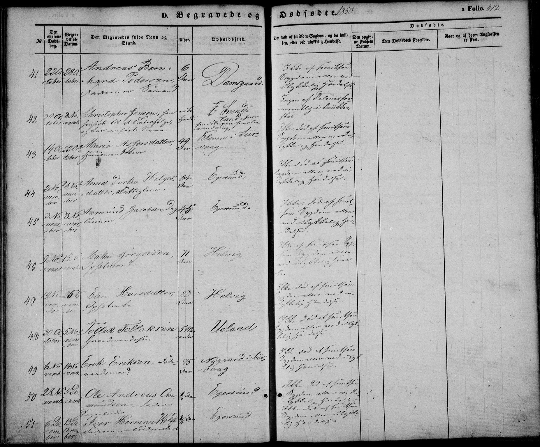 Eigersund sokneprestkontor, AV/SAST-A-101807/S08/L0013: Parish register (official) no. A 12.2, 1850-1865, p. 412