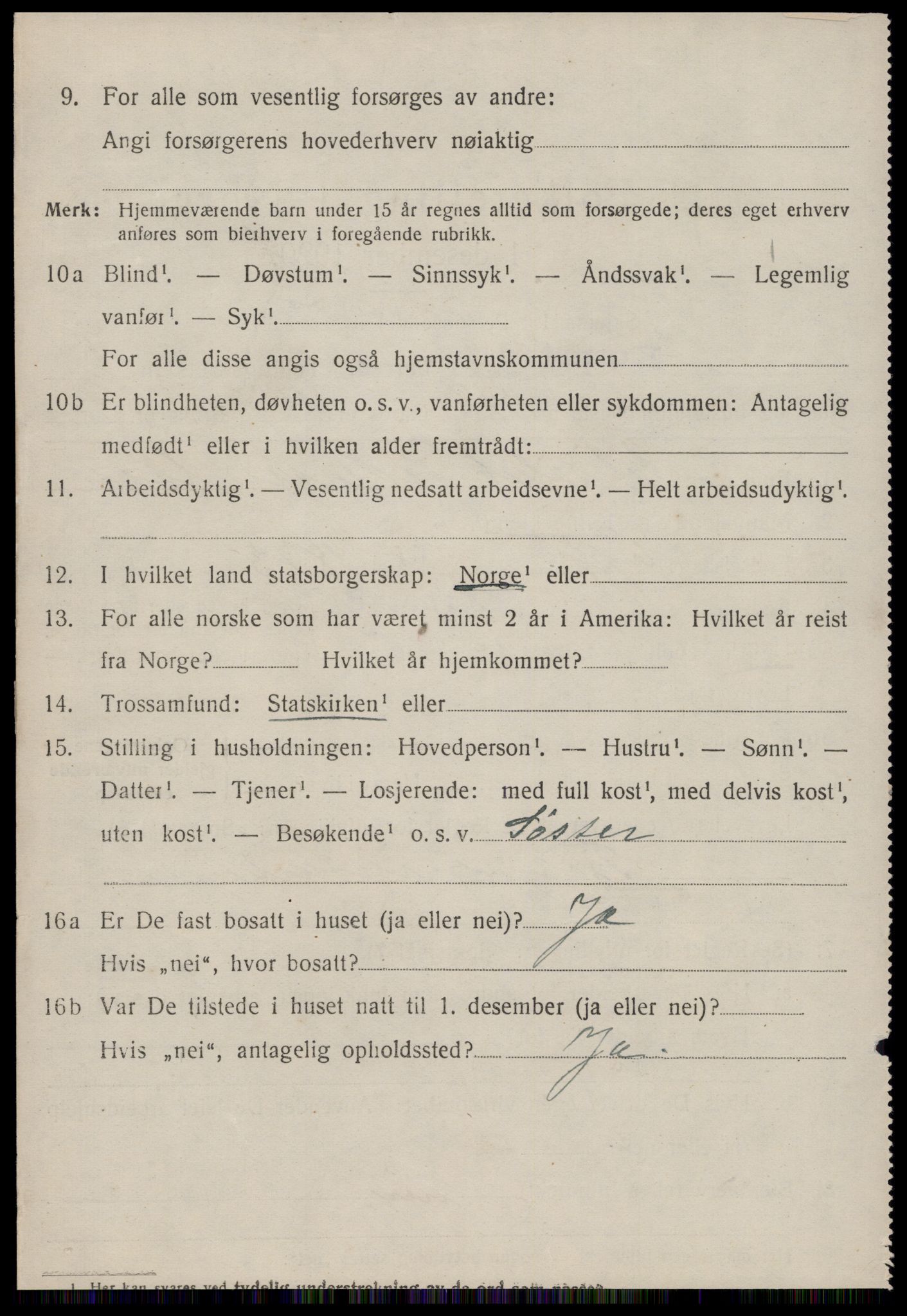 SAT, 1920 census for Kornstad, 1920, p. 1338