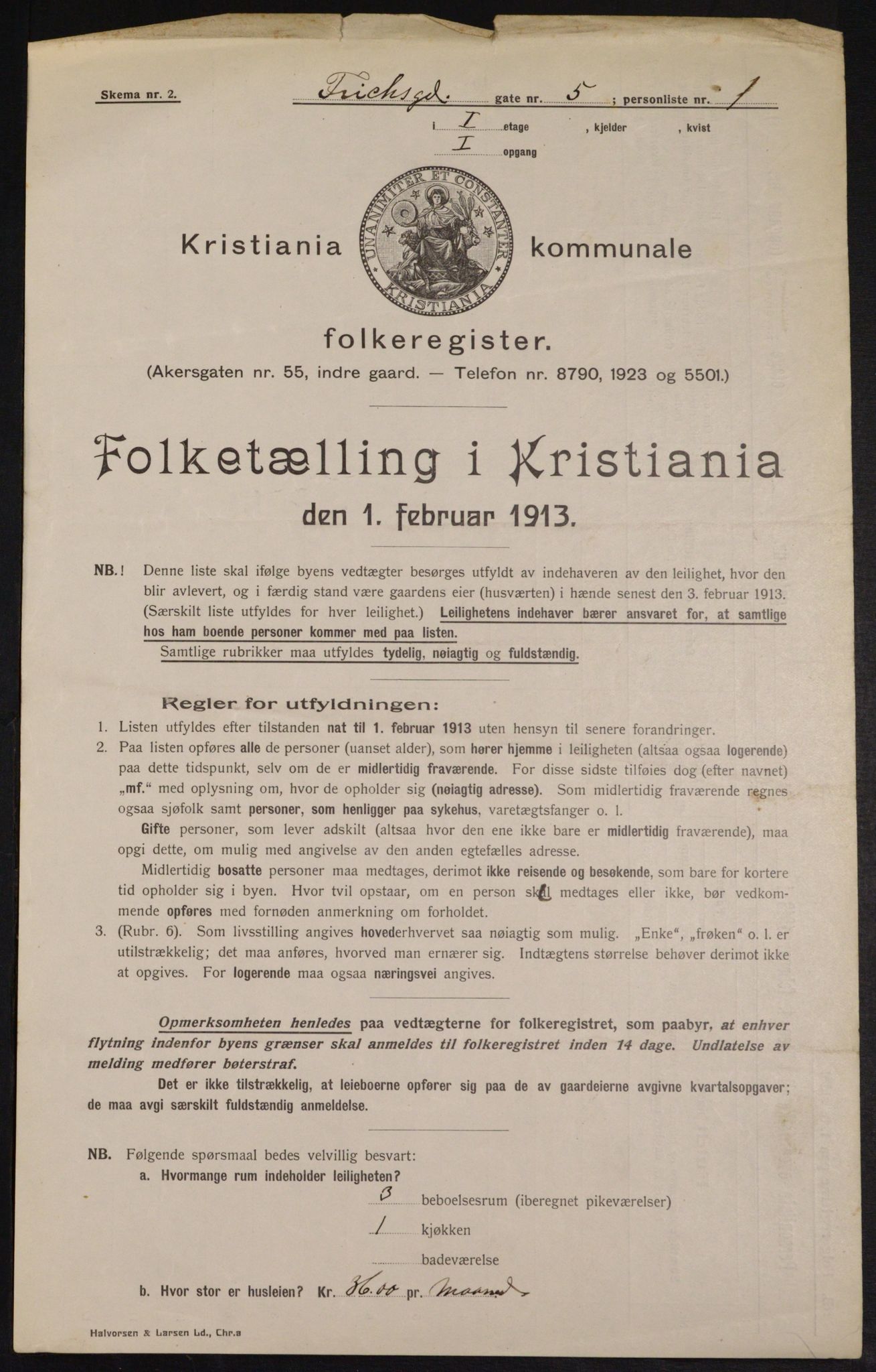 OBA, Municipal Census 1913 for Kristiania, 1913, p. 26983