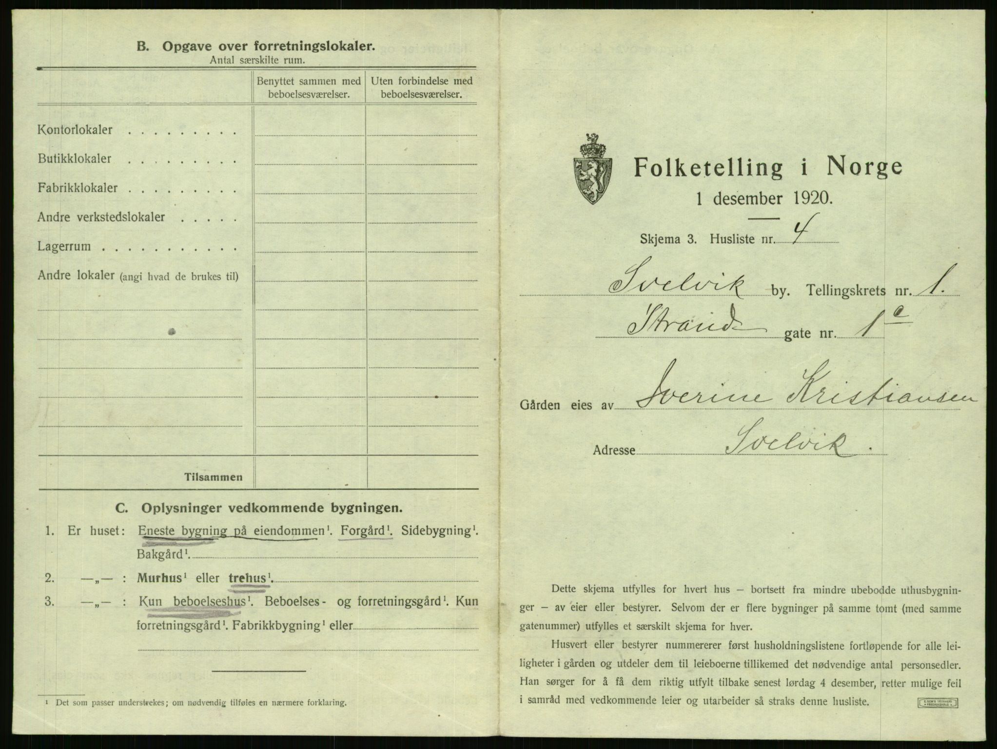 SAKO, 1920 census for Svelvik, 1920, p. 23