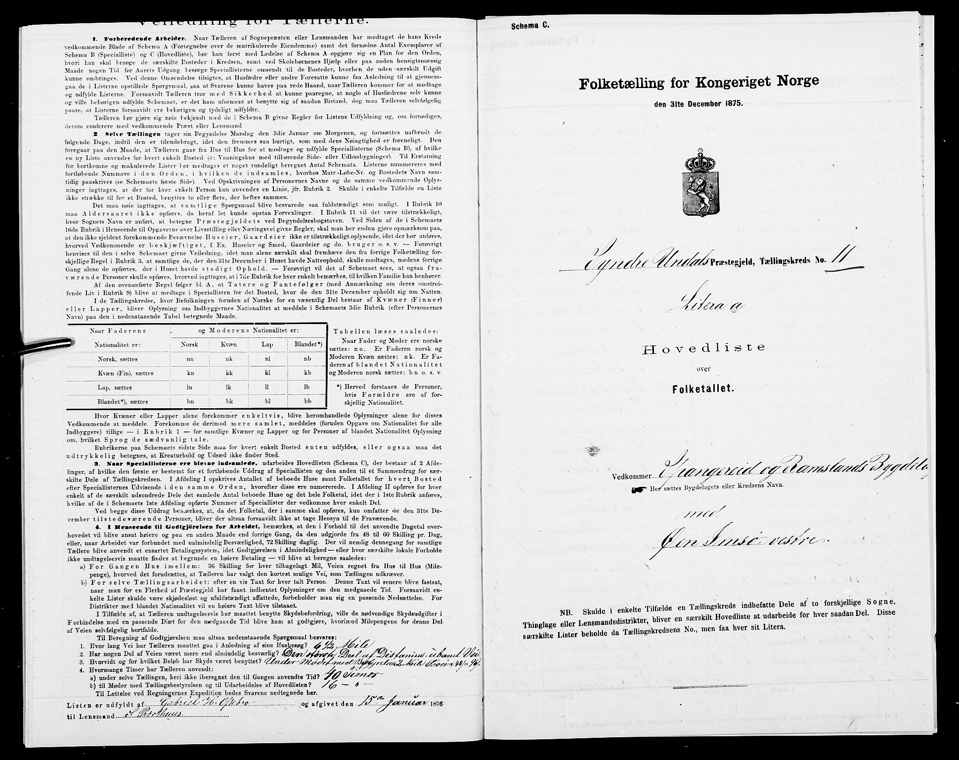 SAK, 1875 census for 1029P Sør-Audnedal, 1875, p. 72