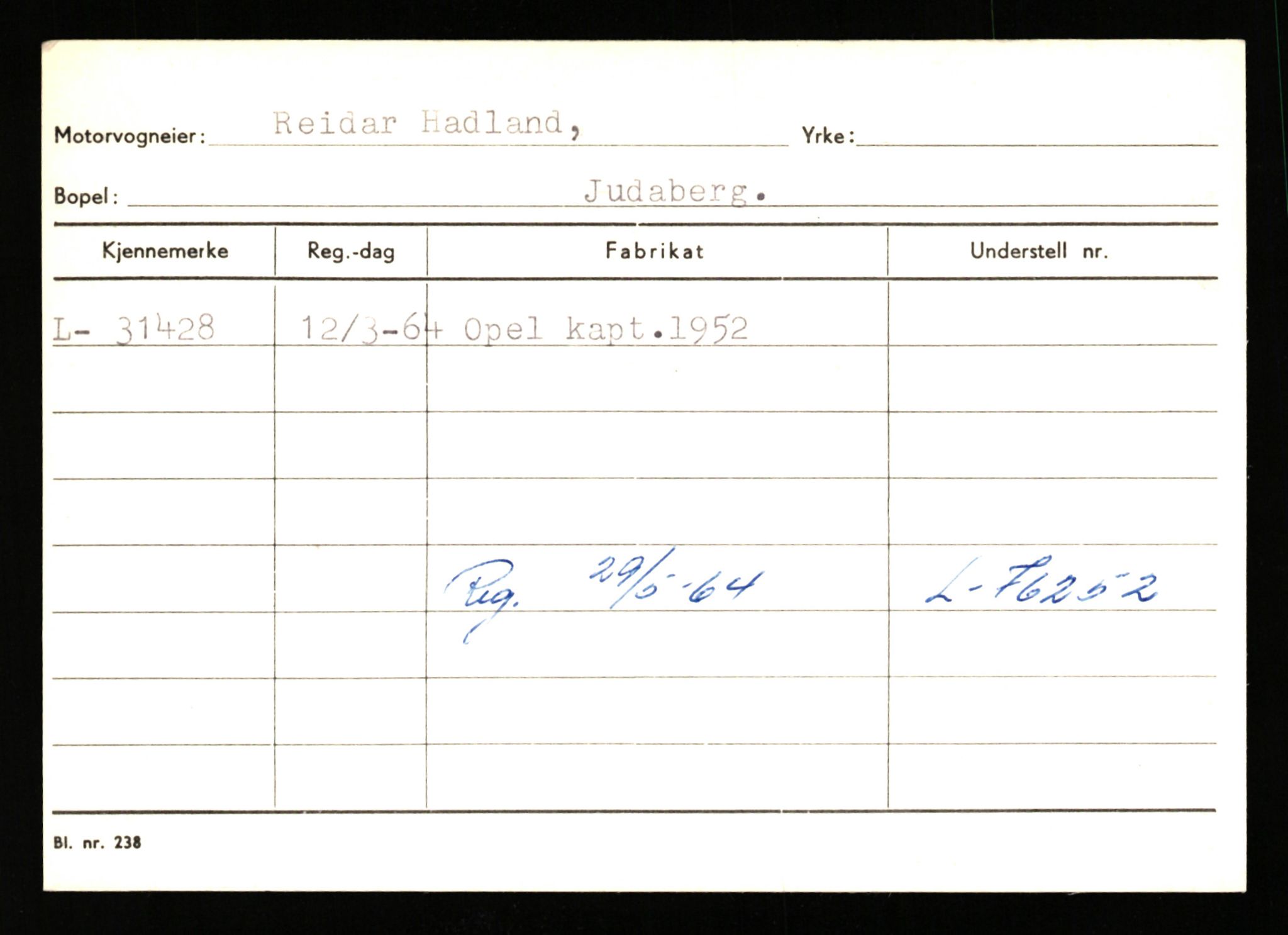 Stavanger trafikkstasjon, AV/SAST-A-101942/0/G/L0005: Registreringsnummer: 23000 - 34245, 1930-1971, p. 2576