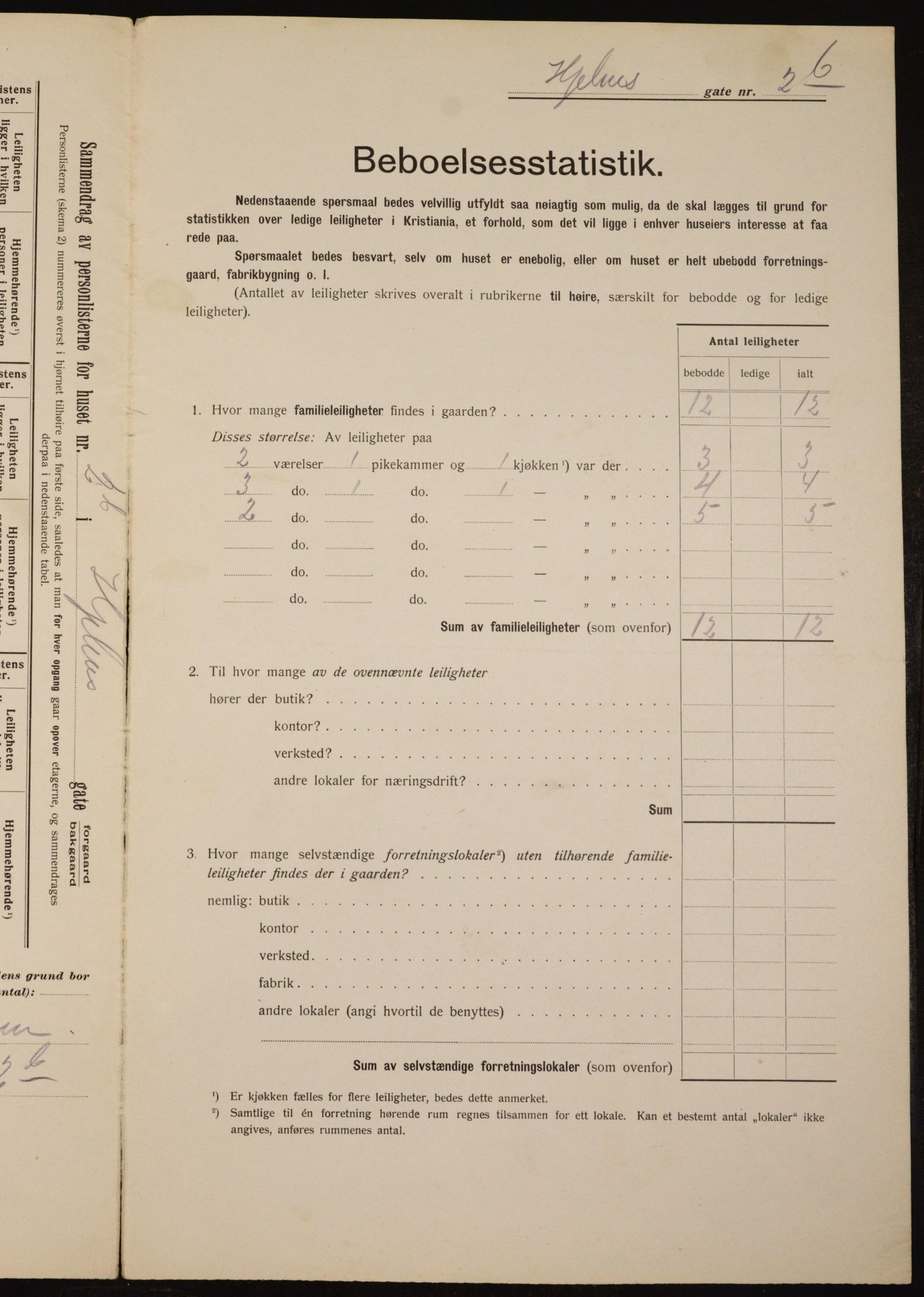 OBA, Municipal Census 1912 for Kristiania, 1912, p. 40547