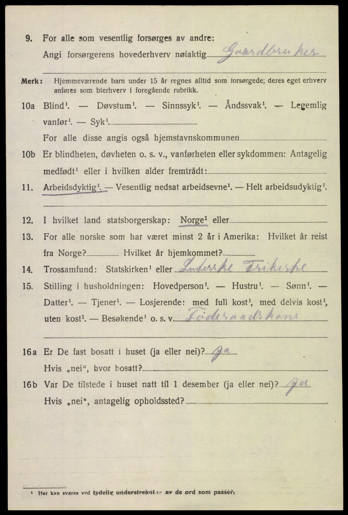 SAK, 1920 census for Søndeled, 1920, p. 4324