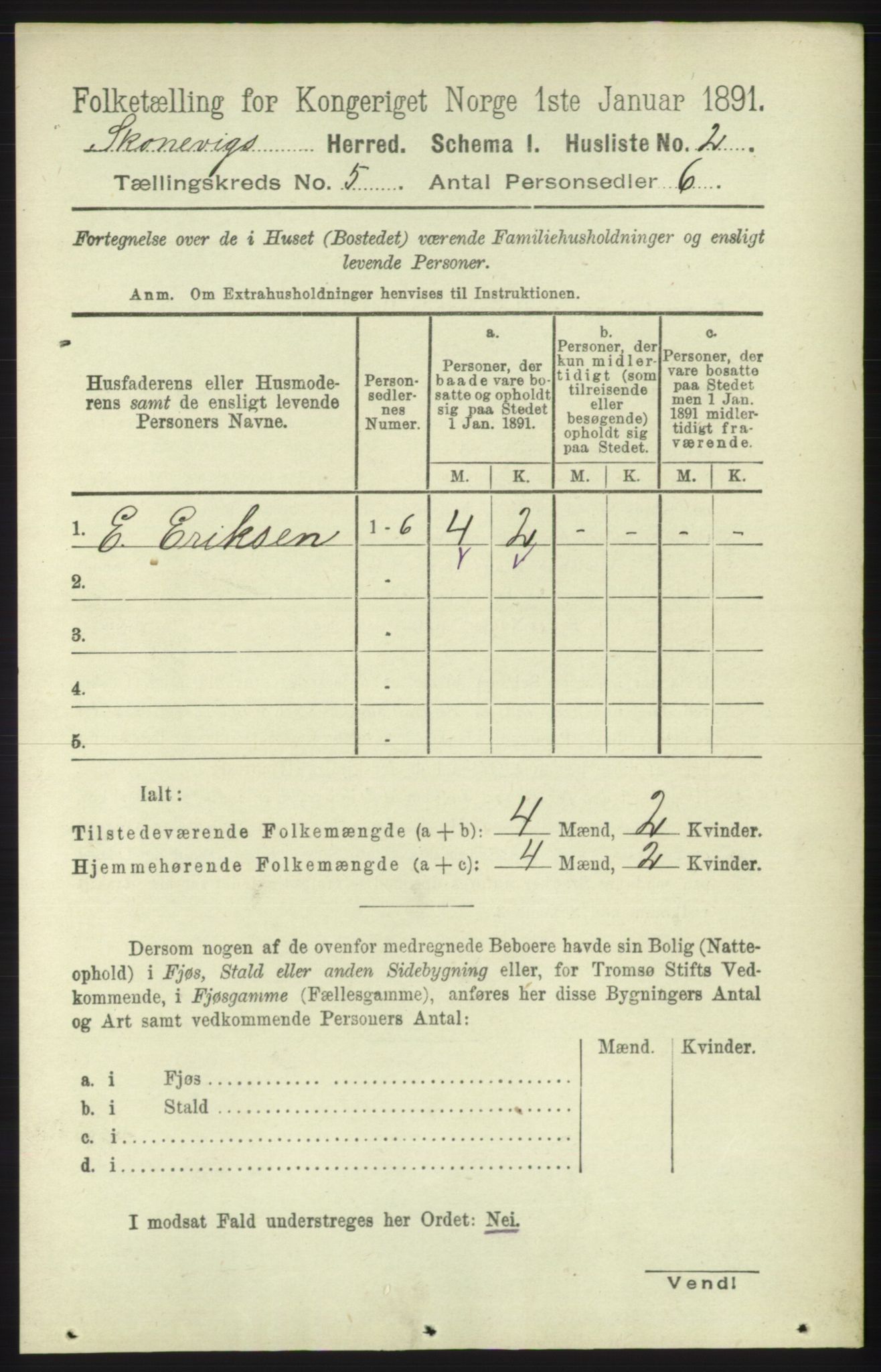 RA, 1891 census for 1212 Skånevik, 1891, p. 1222