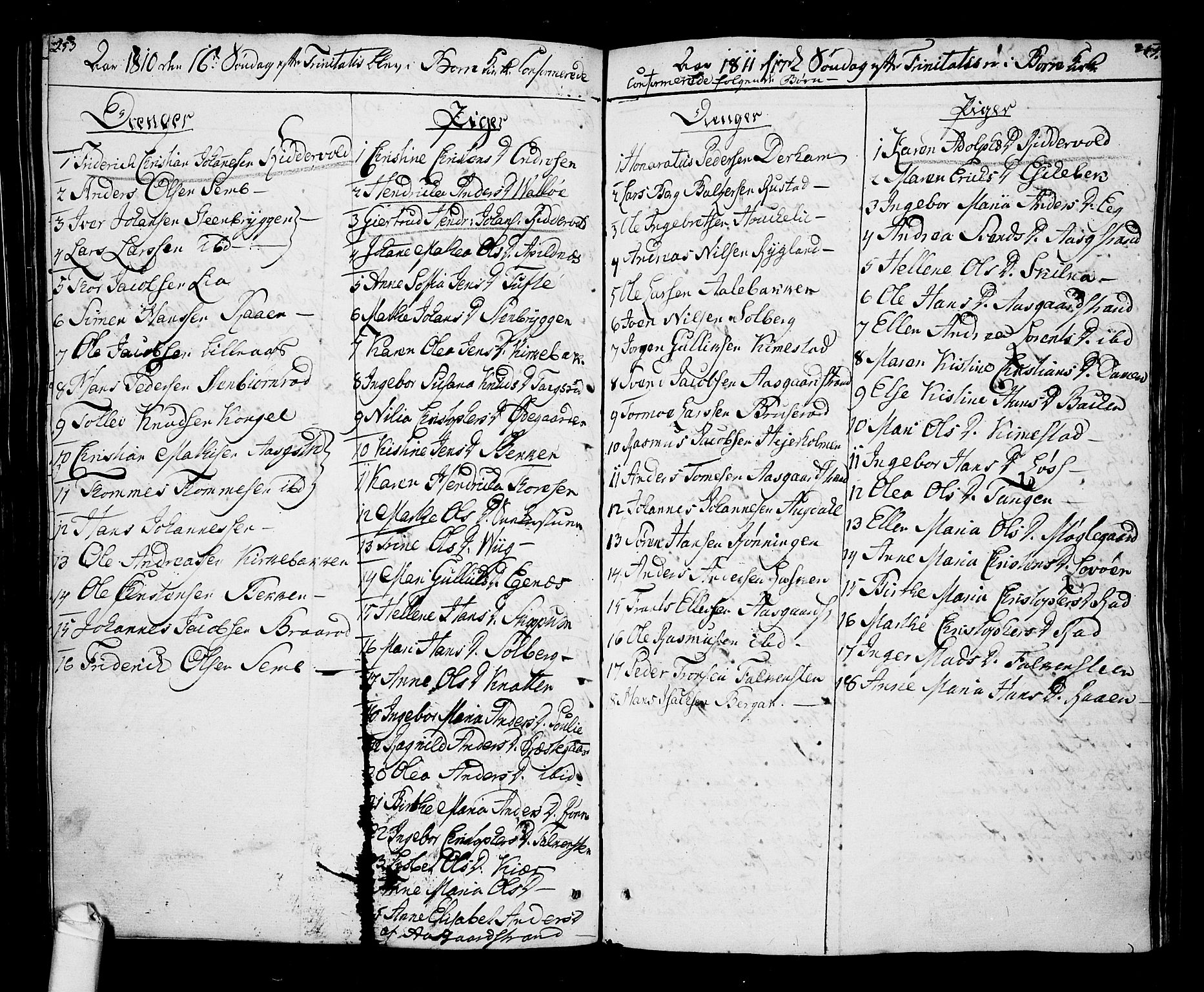 Borre kirkebøker, SAKO/A-338/F/Fa/L0003: Parish register (official) no. I 3, 1807-1814, p. 253-254