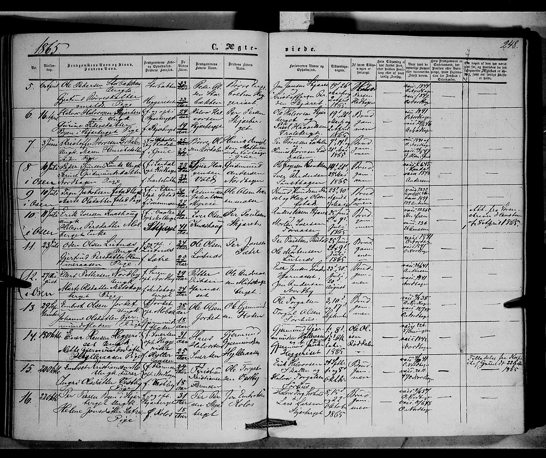 Trysil prestekontor, AV/SAH-PREST-046/H/Ha/Haa/L0005: Parish register (official) no. 5, 1851-1865, p. 248