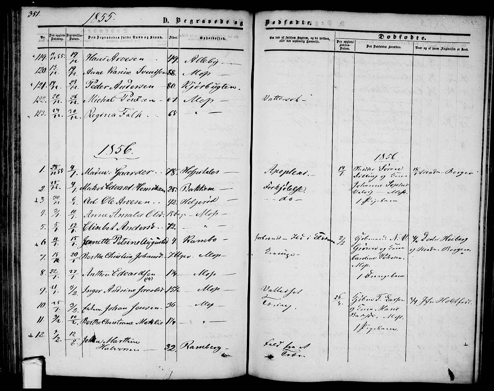 Moss prestekontor Kirkebøker, AV/SAO-A-2003/G/Ga/L0002: Parish register (copy) no. I 2, 1852-1871, p. 351