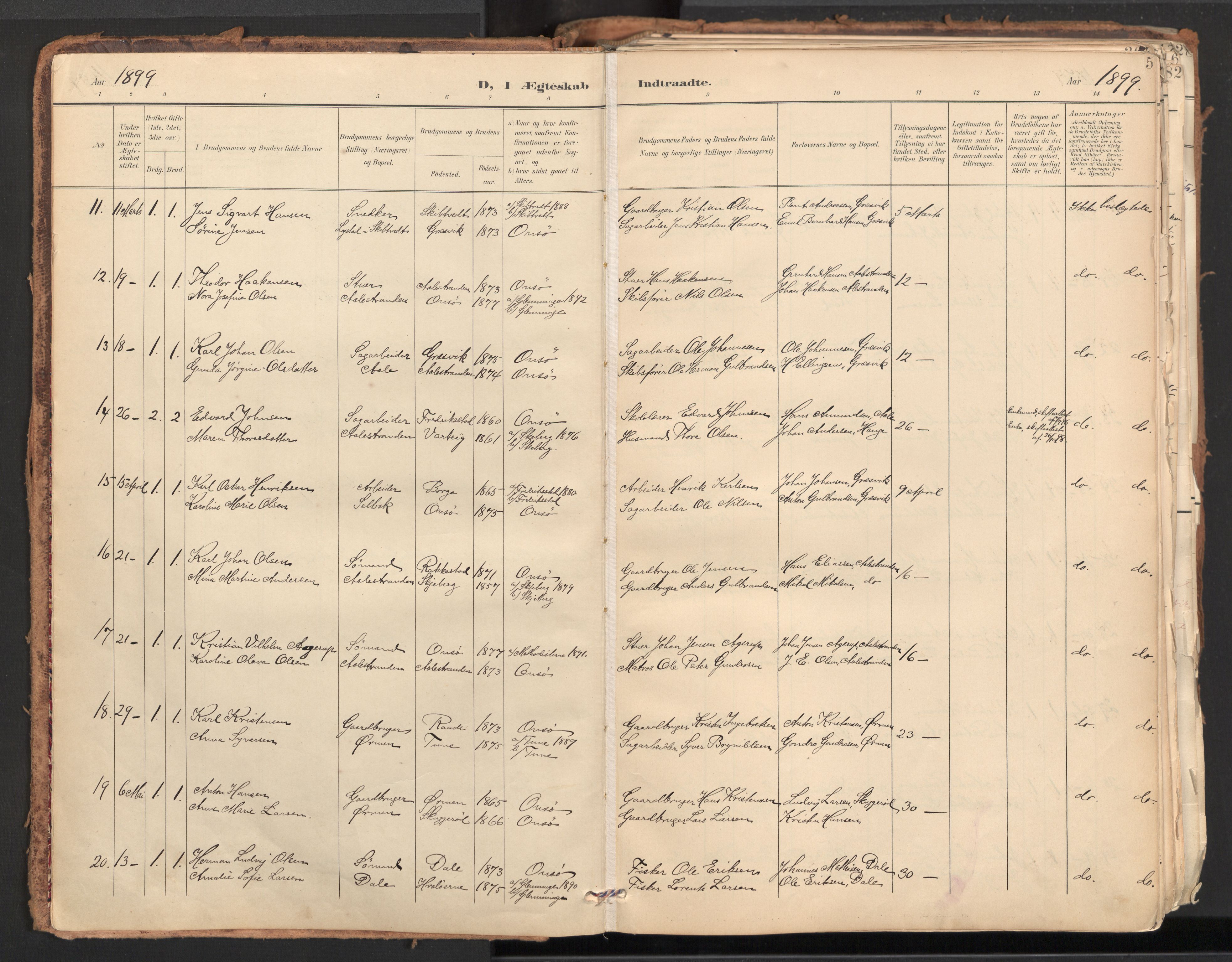 Onsøy prestekontor Kirkebøker, AV/SAO-A-10914/F/Fa/L0009: Parish register (official) no. I 9, 1899-1966, p. 5