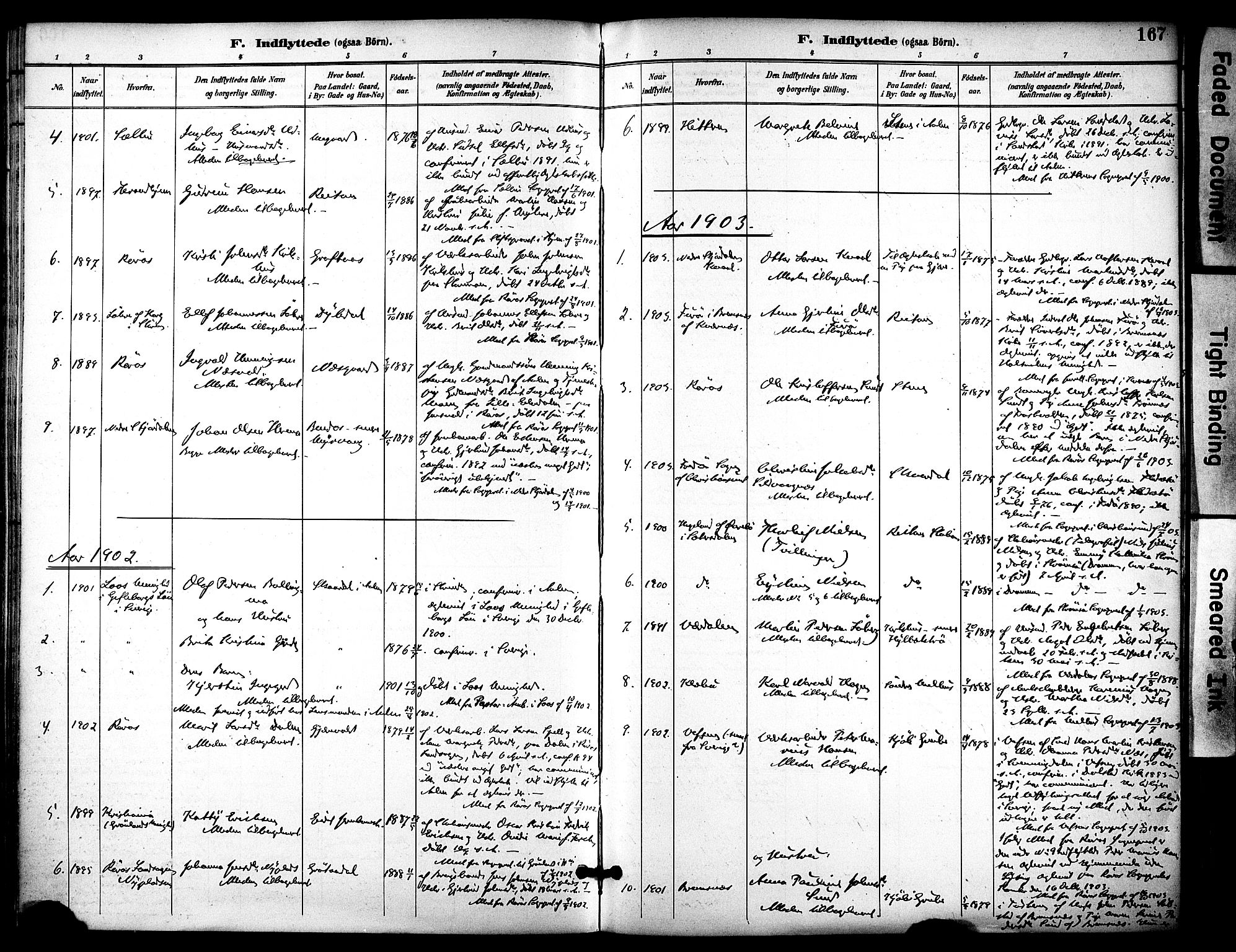Ministerialprotokoller, klokkerbøker og fødselsregistre - Sør-Trøndelag, SAT/A-1456/686/L0984: Parish register (official) no. 686A02, 1891-1906, p. 167