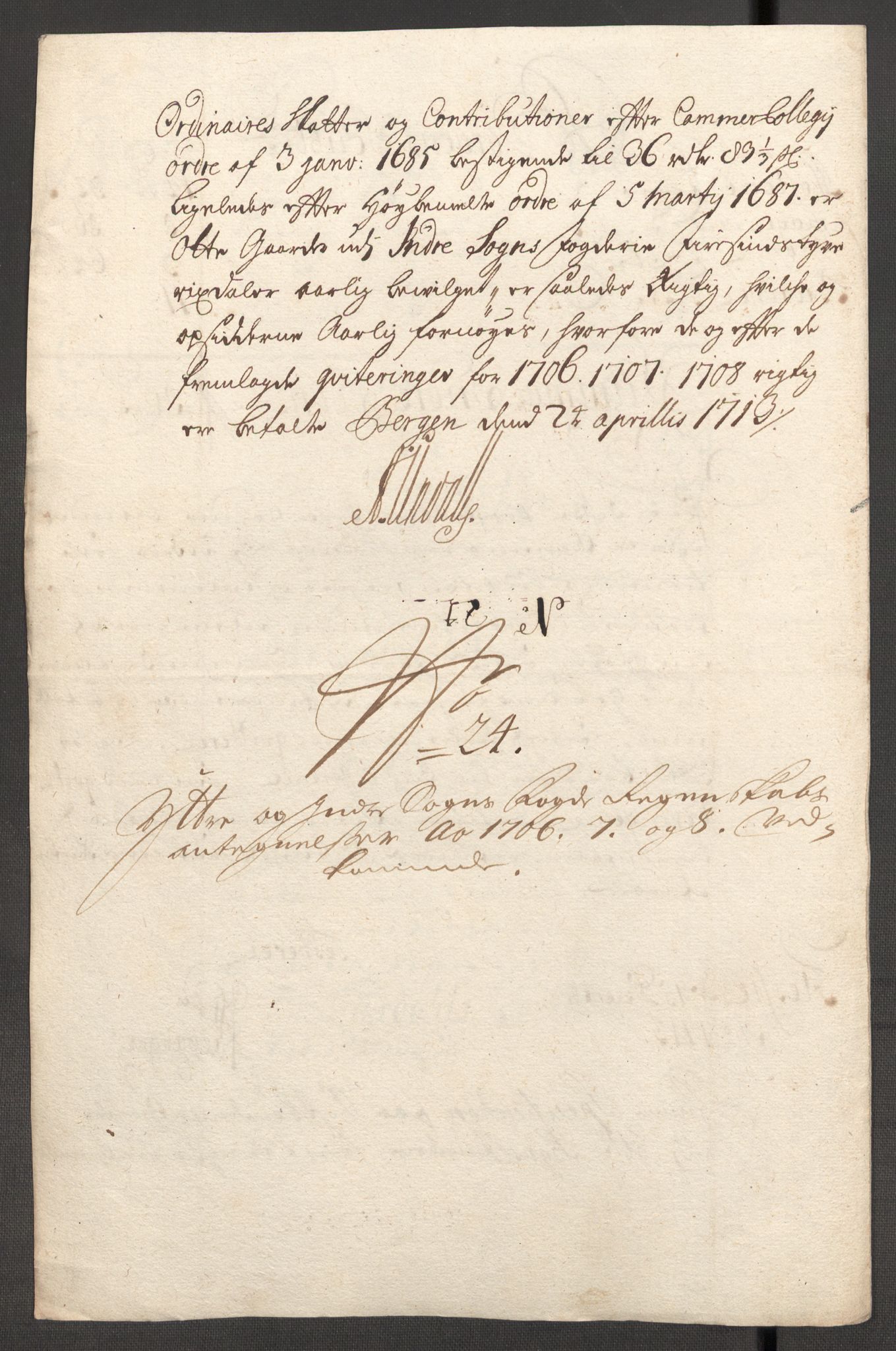 Rentekammeret inntil 1814, Reviderte regnskaper, Fogderegnskap, AV/RA-EA-4092/R52/L3315: Fogderegnskap Sogn, 1708, p. 406