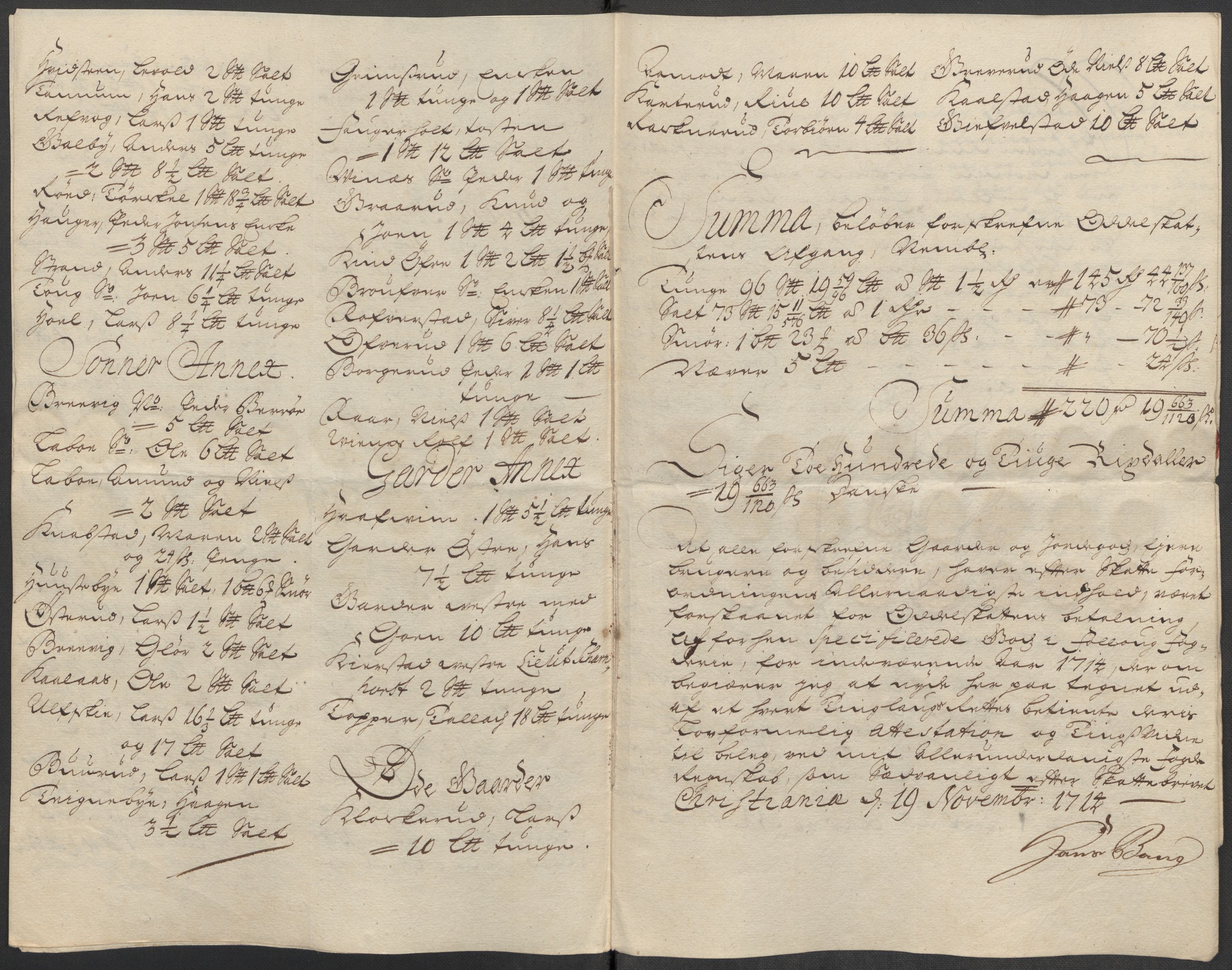 Rentekammeret inntil 1814, Reviderte regnskaper, Fogderegnskap, AV/RA-EA-4092/R10/L0451: Fogderegnskap Aker og Follo, 1713-1714, p. 427