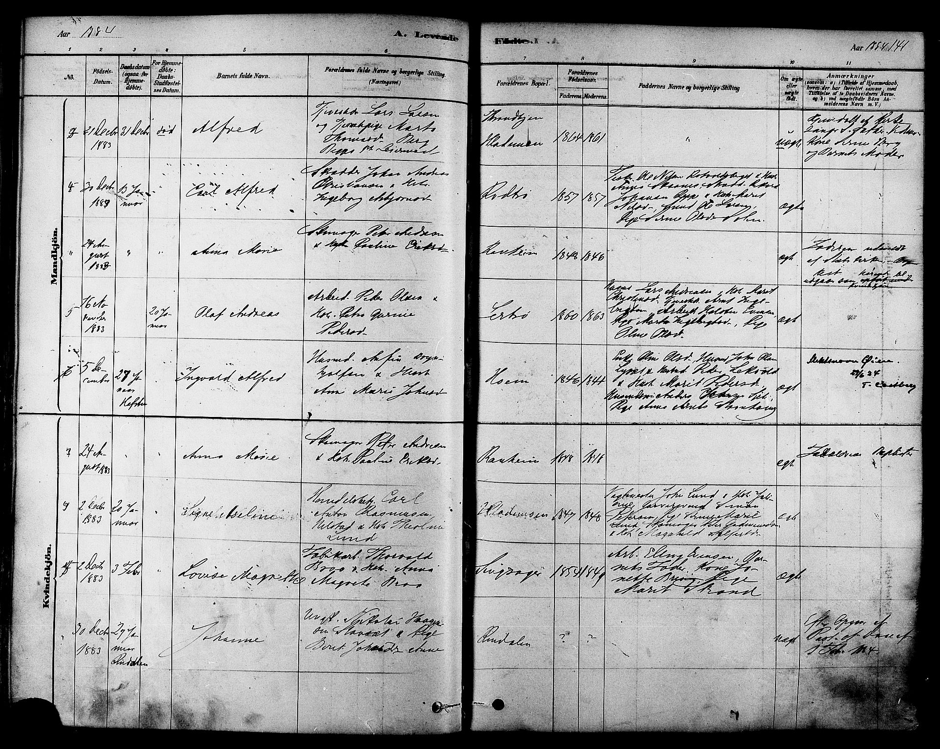 Ministerialprotokoller, klokkerbøker og fødselsregistre - Sør-Trøndelag, SAT/A-1456/606/L0294: Parish register (official) no. 606A09, 1878-1886, p. 141