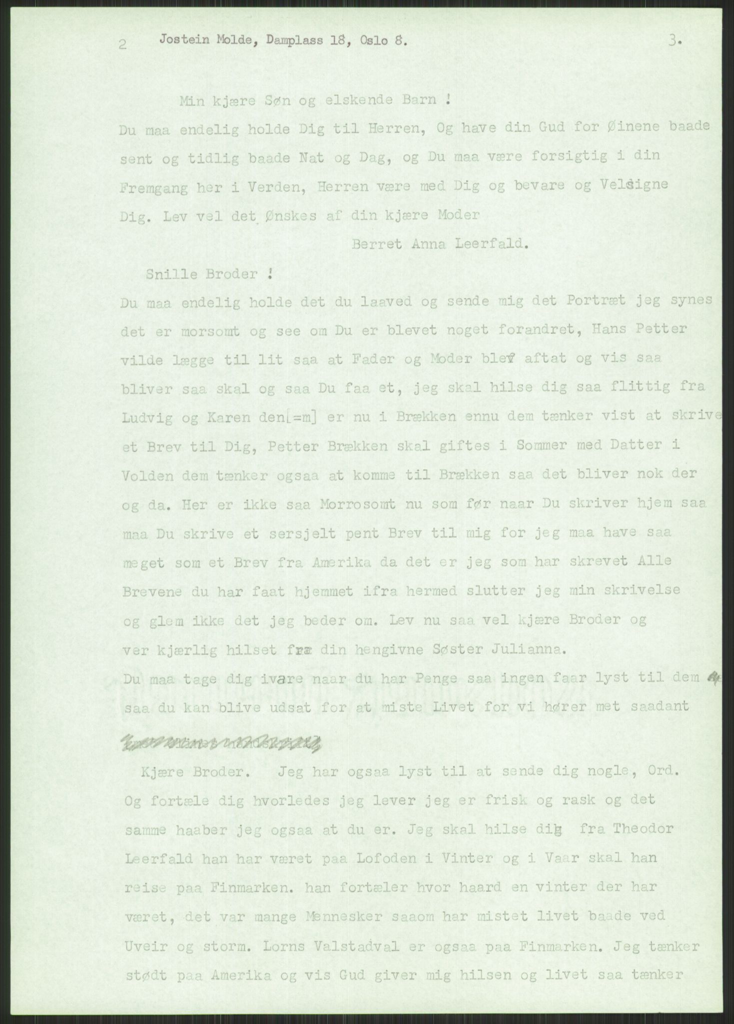 Samlinger til kildeutgivelse, Amerikabrevene, AV/RA-EA-4057/F/L0034: Innlån fra Nord-Trøndelag, 1838-1914, p. 63