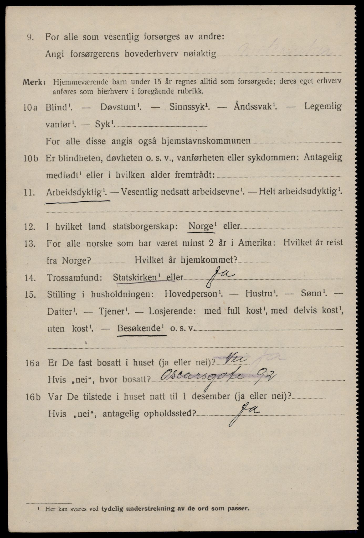 SAST, 1920 census for Stavanger, 1920, p. 49651