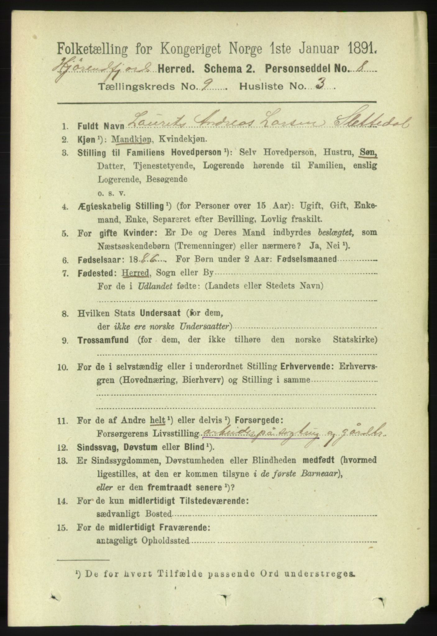 RA, 1891 census for 1522 Hjørundfjord, 1891, p. 2219