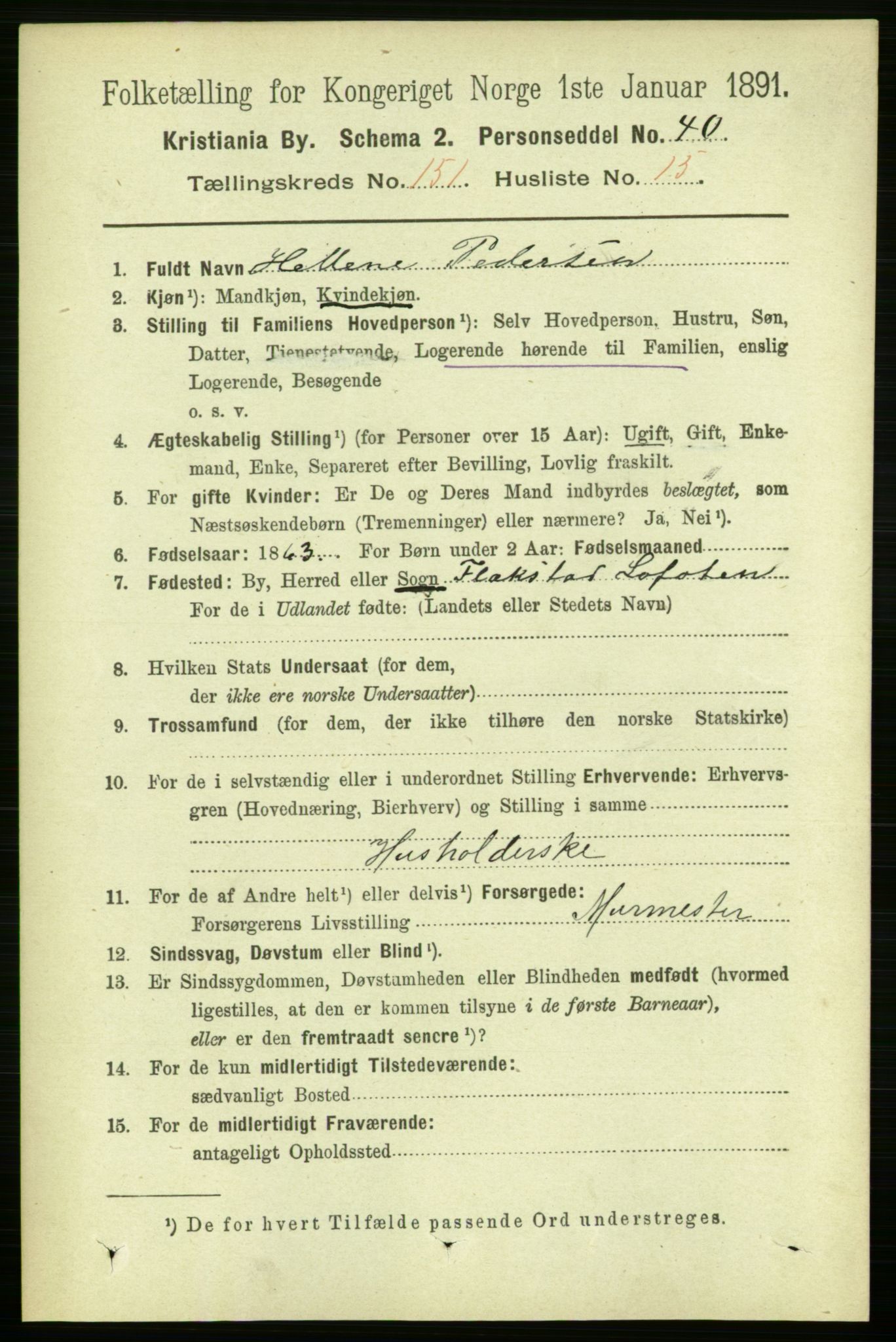 RA, 1891 census for 0301 Kristiania, 1891, p. 84752