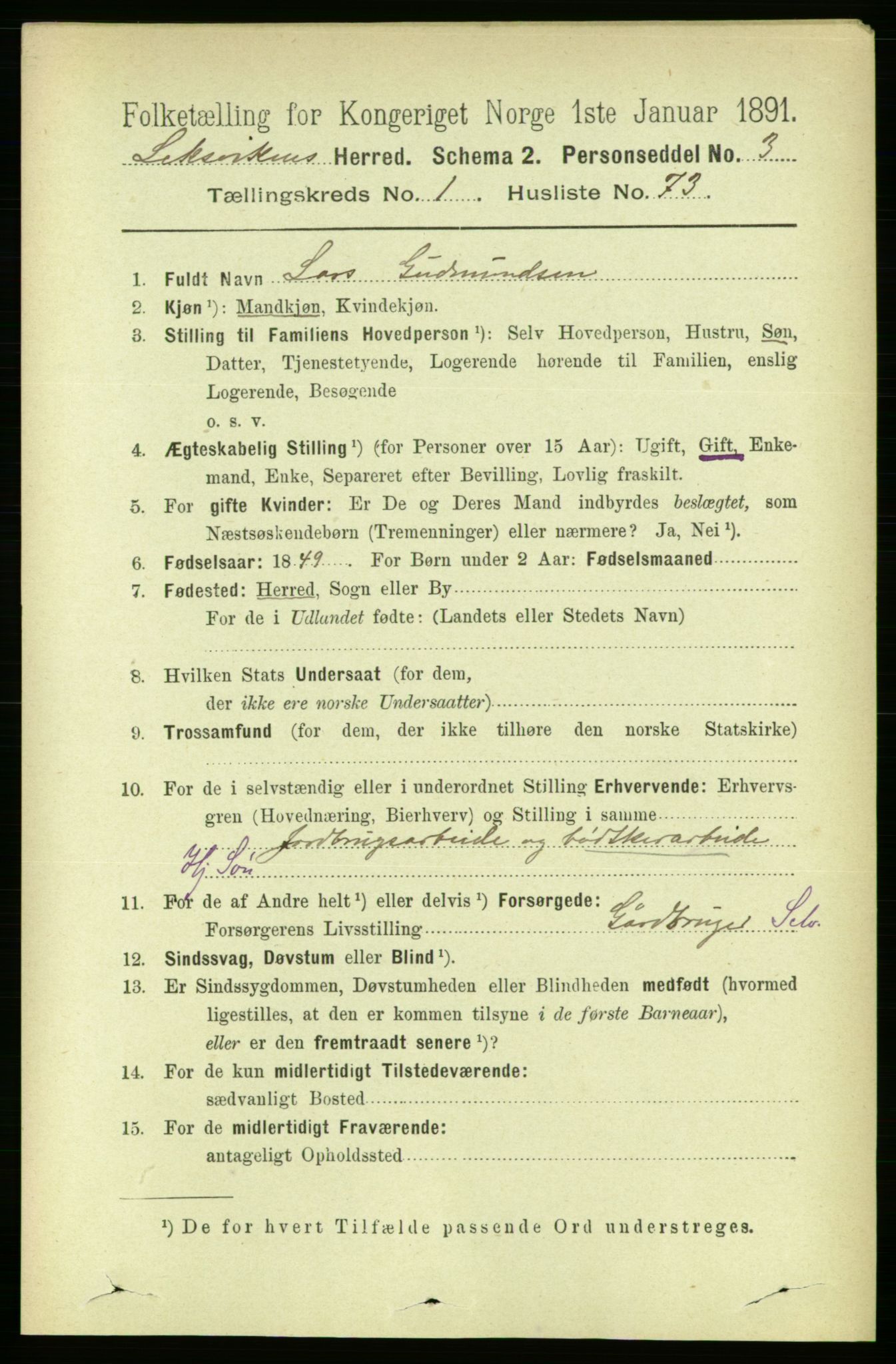 RA, 1891 census for 1718 Leksvik, 1891, p. 561