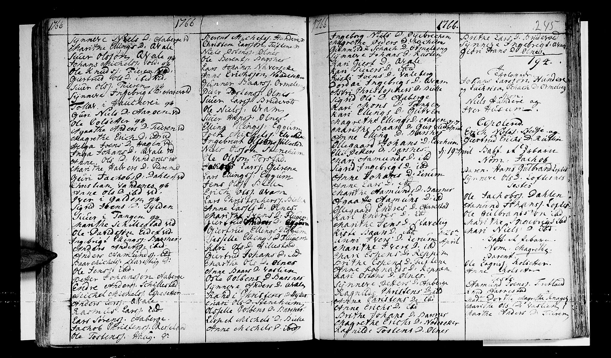 Sogndal sokneprestembete, AV/SAB-A-81301/H/Haa/Haaa/L0003: Parish register (official) no. A 3, 1747-1768, p. 245