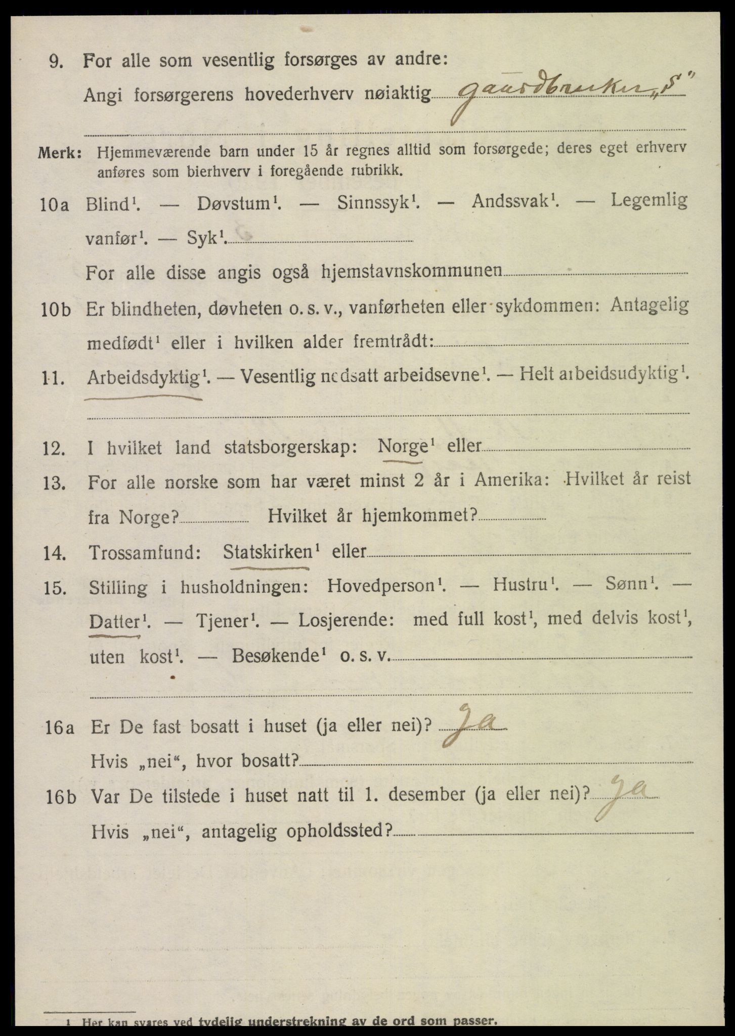 SAT, 1920 census for Veøy, 1920, p. 2328