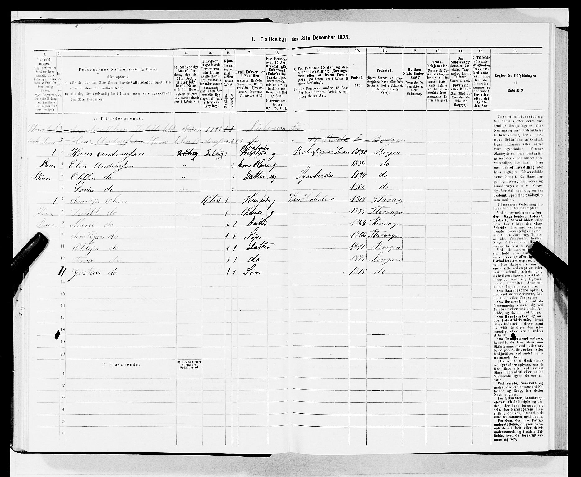 SAB, 1875 census for 1301 Bergen, 1875, p. 2675