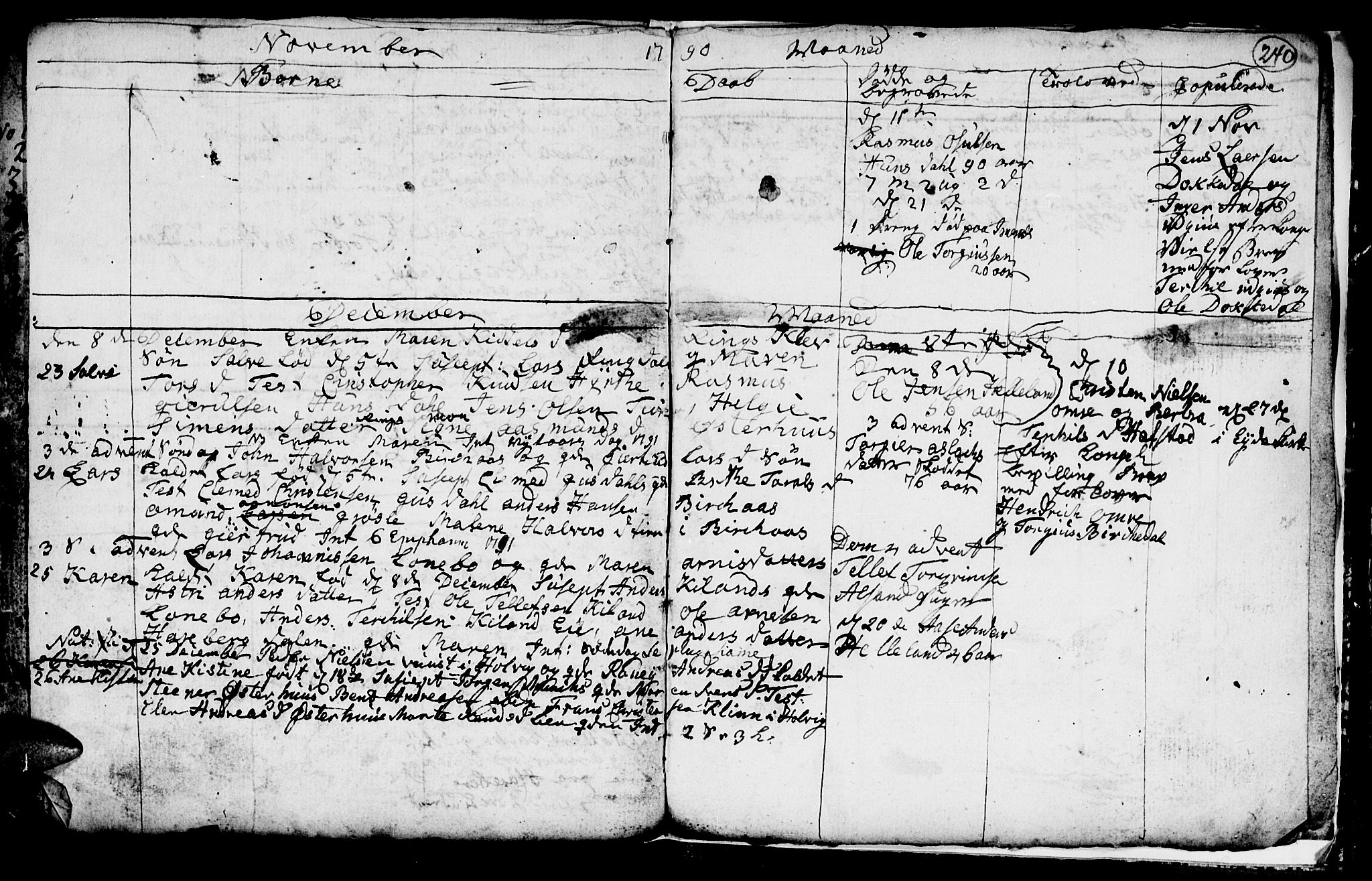 Hommedal sokneprestkontor, AV/SAK-1111-0023/F/Fb/Fbb/L0001: Parish register (copy) no. B 1, 1753-1791, p. 240