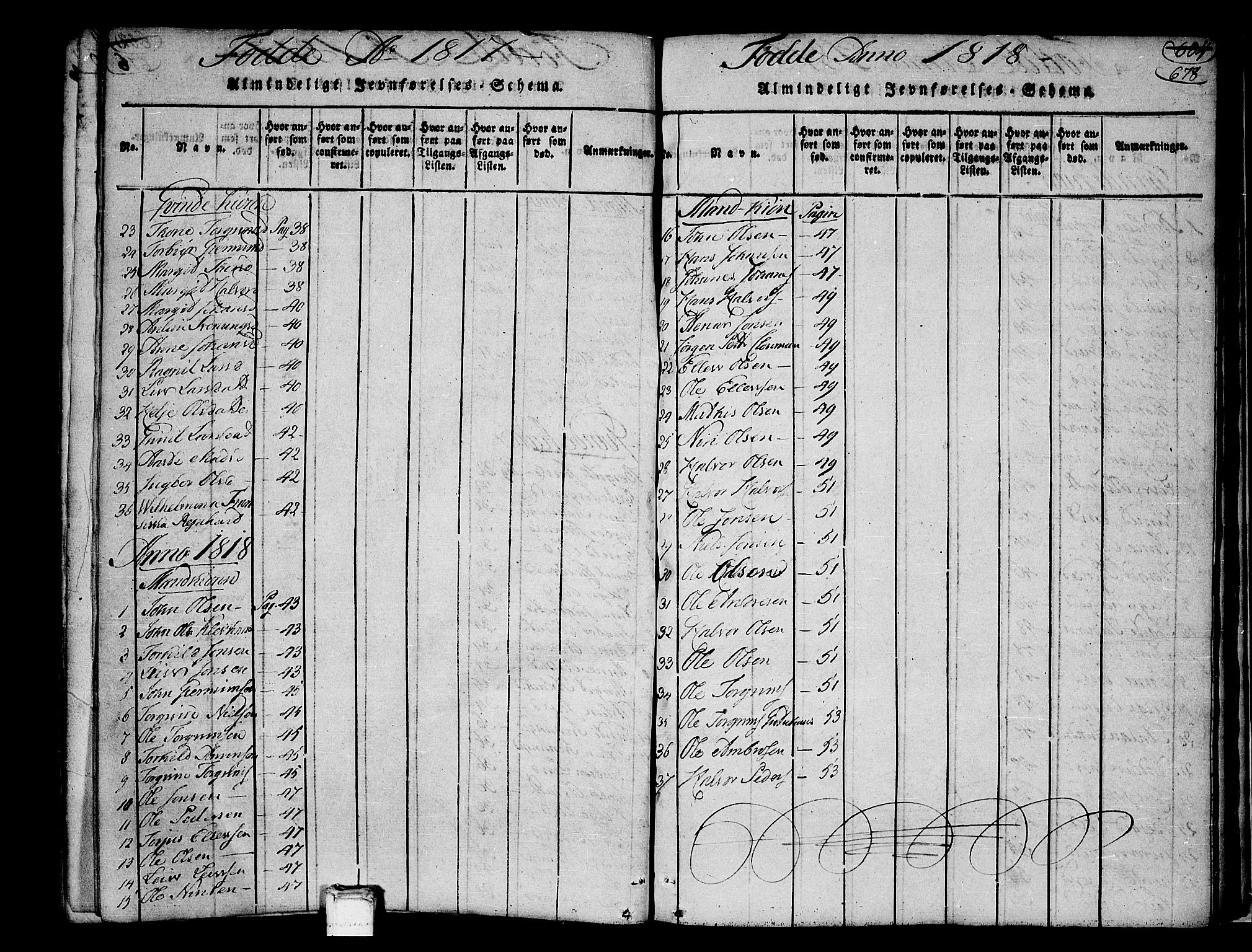 Heddal kirkebøker, AV/SAKO-A-268/F/Fa/L0005: Parish register (official) no. I 5, 1814-1837, p. 677-678