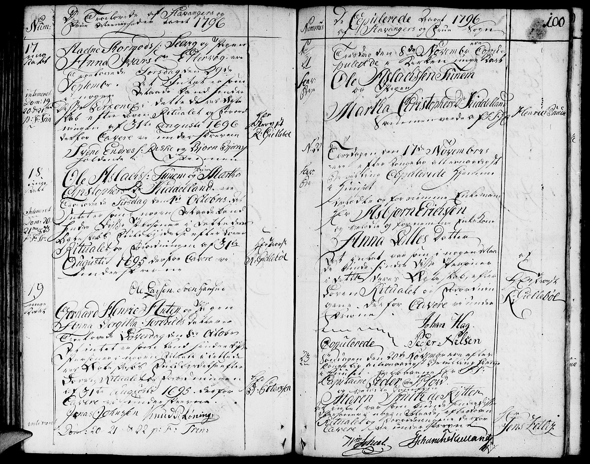 Domkirken sokneprestkontor, AV/SAST-A-101812/001/30/30BA/L0006: Parish register (official) no. A 6, 1783-1815, p. 100