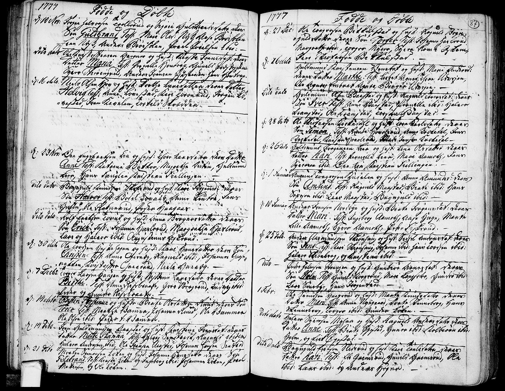 Trøgstad prestekontor Kirkebøker, SAO/A-10925/F/Fa/L0004: Parish register (official) no. I 4, 1750-1784, p. 87