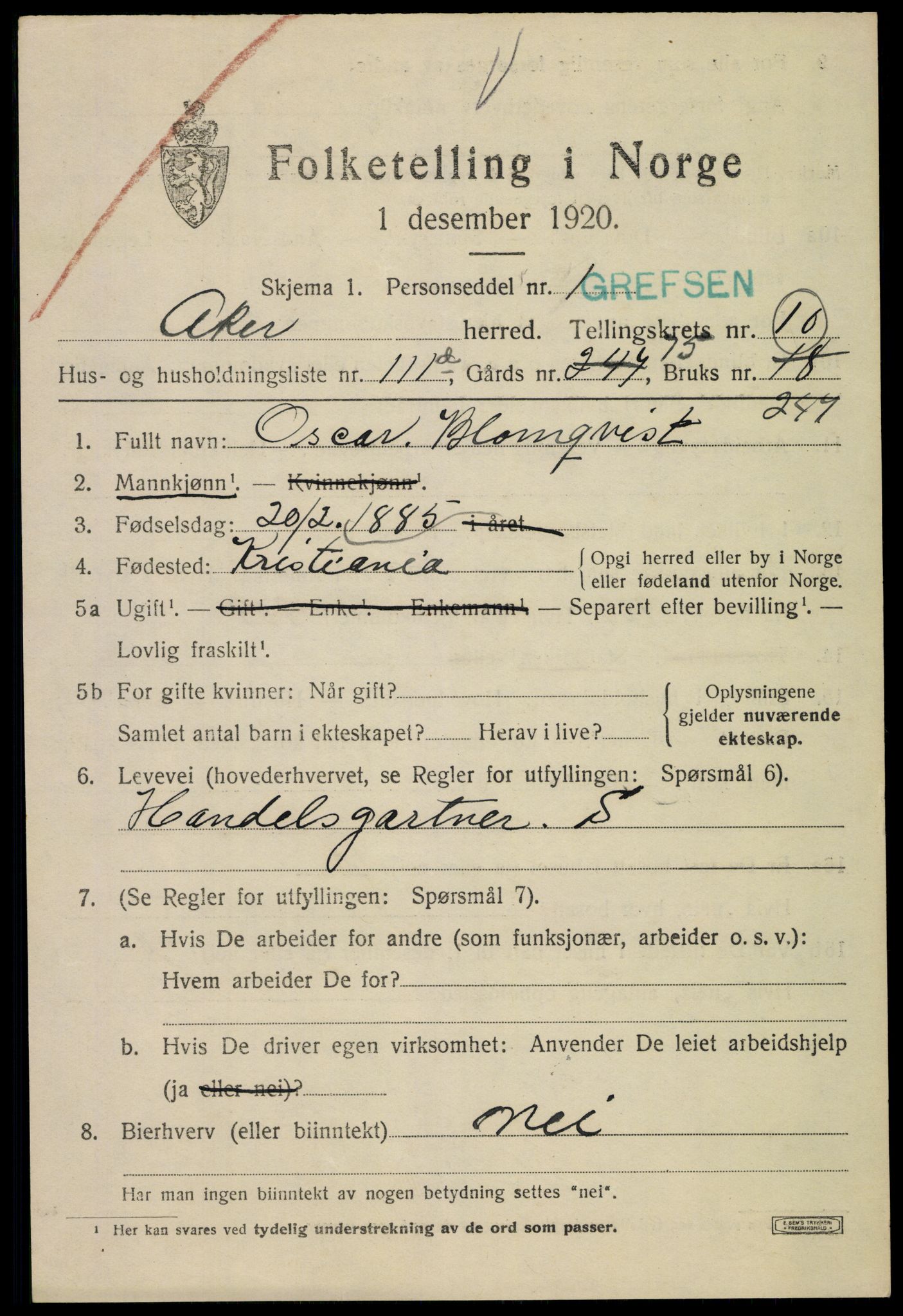 SAO, 1920 census for Aker, 1920, p. 62334