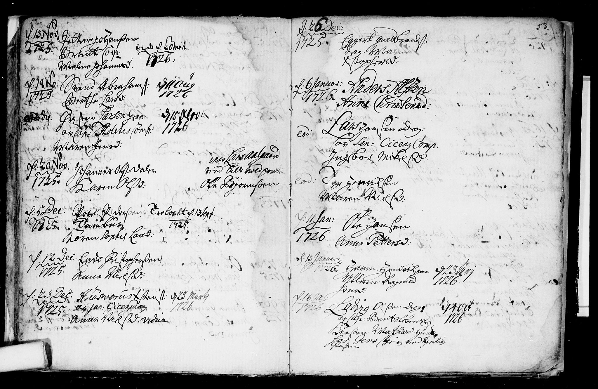 Aker prestekontor kirkebøker, SAO/A-10861/F/L0003: Parish register (official) no. 3, 1723-1731, p. 52-53