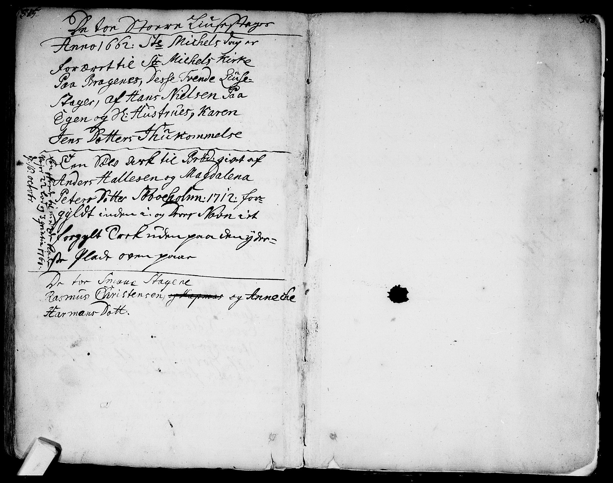 Bragernes kirkebøker, SAKO/A-6/F/Fa/L0004: Parish register (official) no. I 4, 1734-1759, p. 515-516