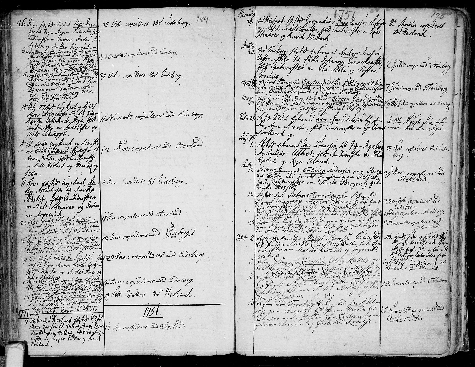 Eidsberg prestekontor Kirkebøker, AV/SAO-A-10905/F/Fa/L0003: Parish register (official) no.  I 3, 1742-1758, p. 189-190