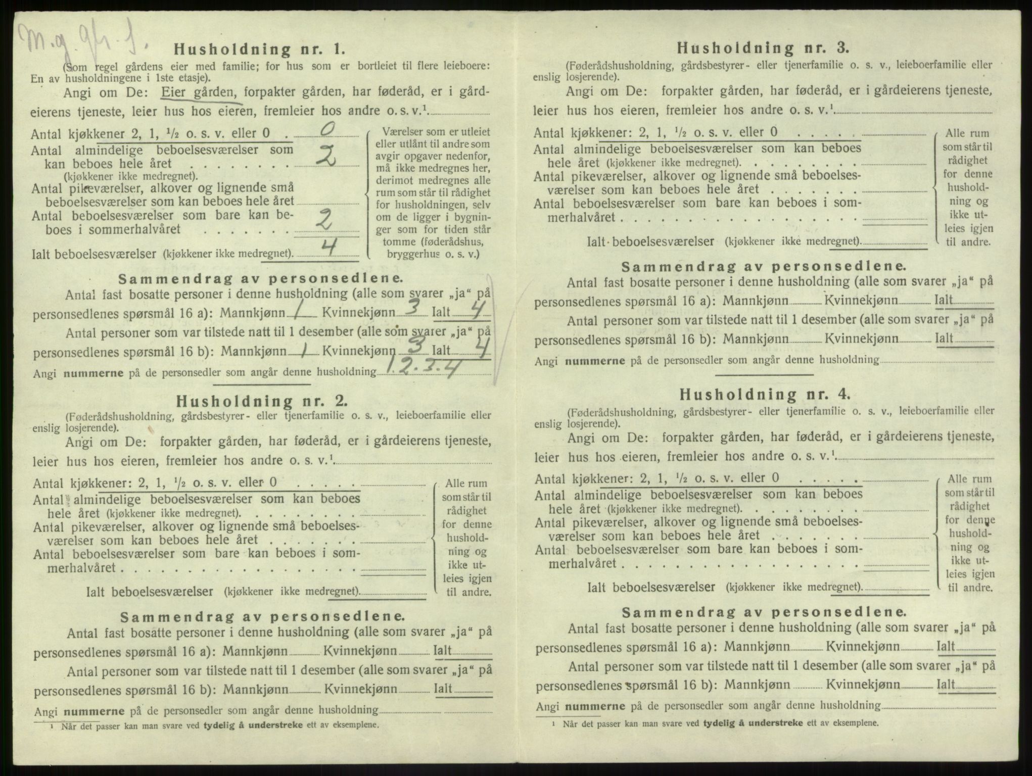 SAB, 1920 census for Gaular, 1920, p. 472