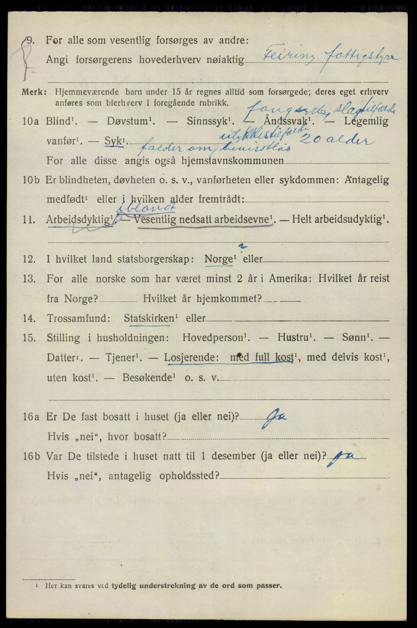 SAO, 1920 census for Ullensaker, 1920, p. 14282