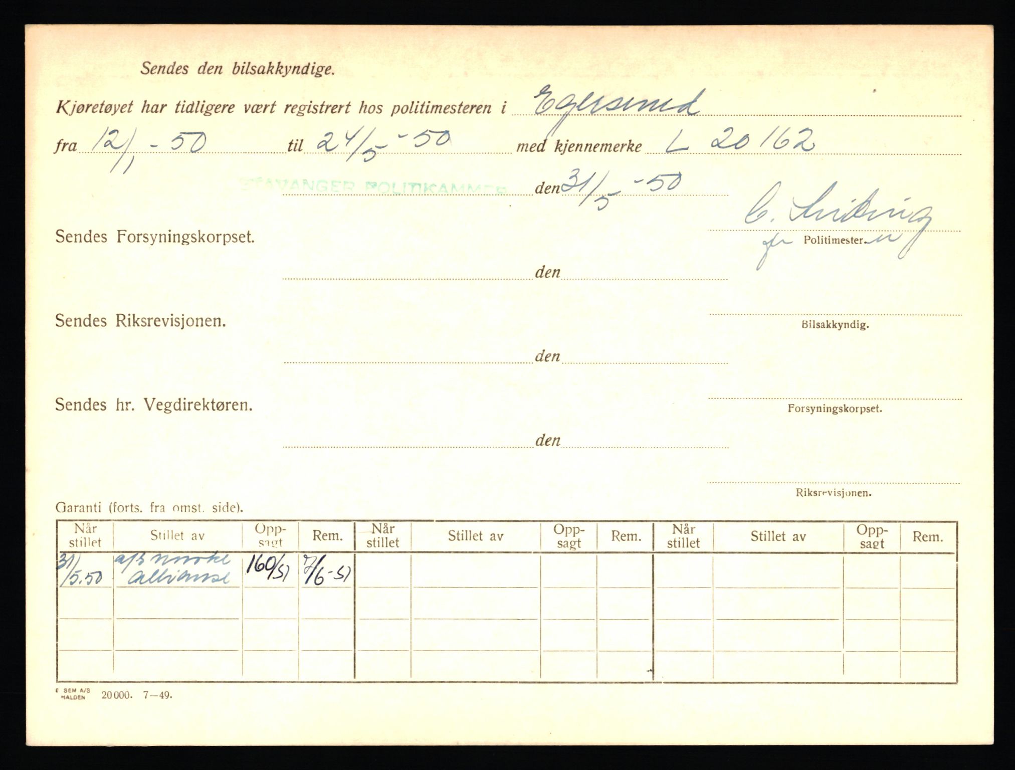 Stavanger trafikkstasjon, AV/SAST-A-101942/0/F/L0006: L-1700 - L-2149, 1930-1971, p. 1354