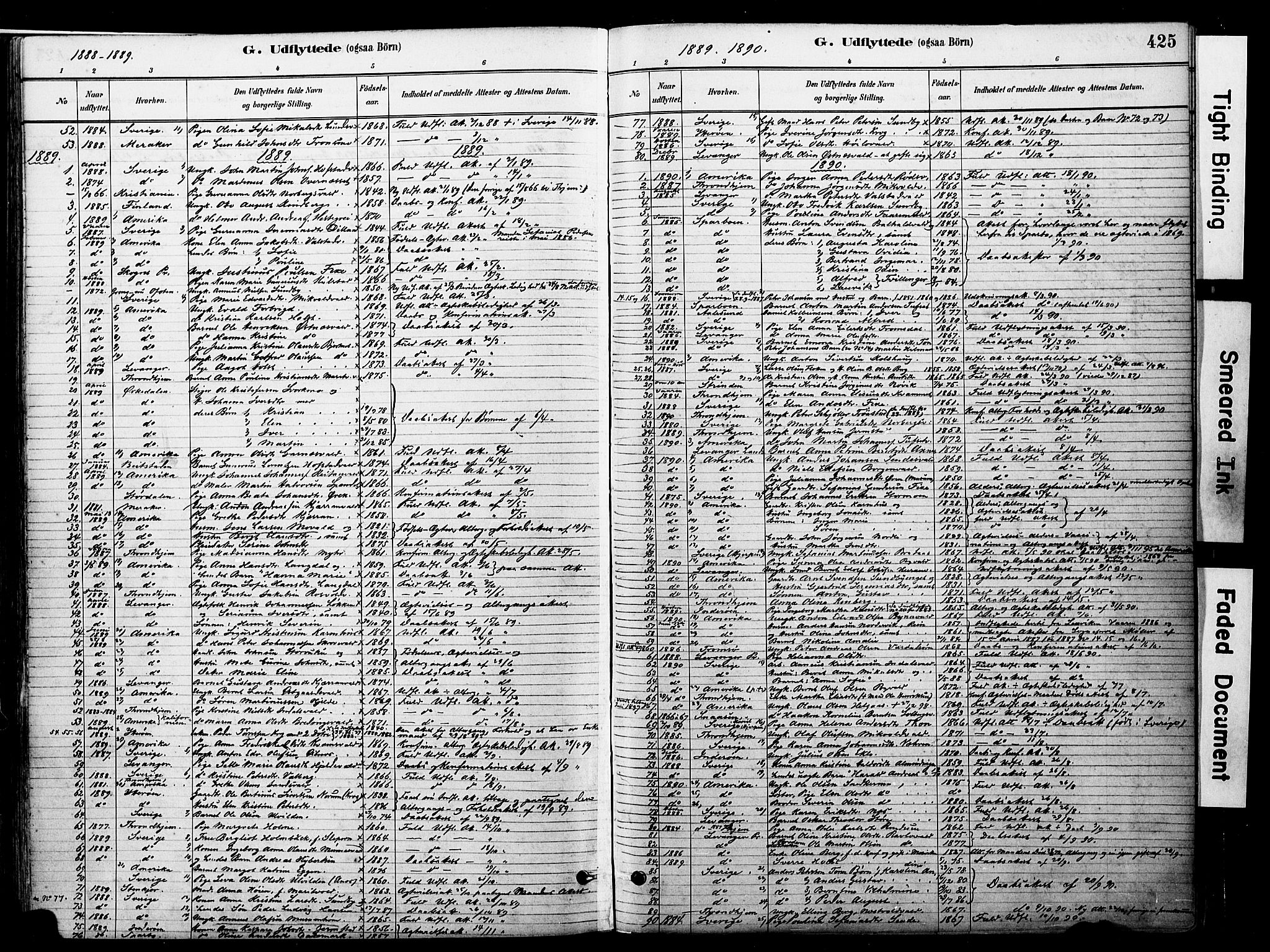 Ministerialprotokoller, klokkerbøker og fødselsregistre - Nord-Trøndelag, SAT/A-1458/723/L0244: Parish register (official) no. 723A13, 1881-1899, p. 425