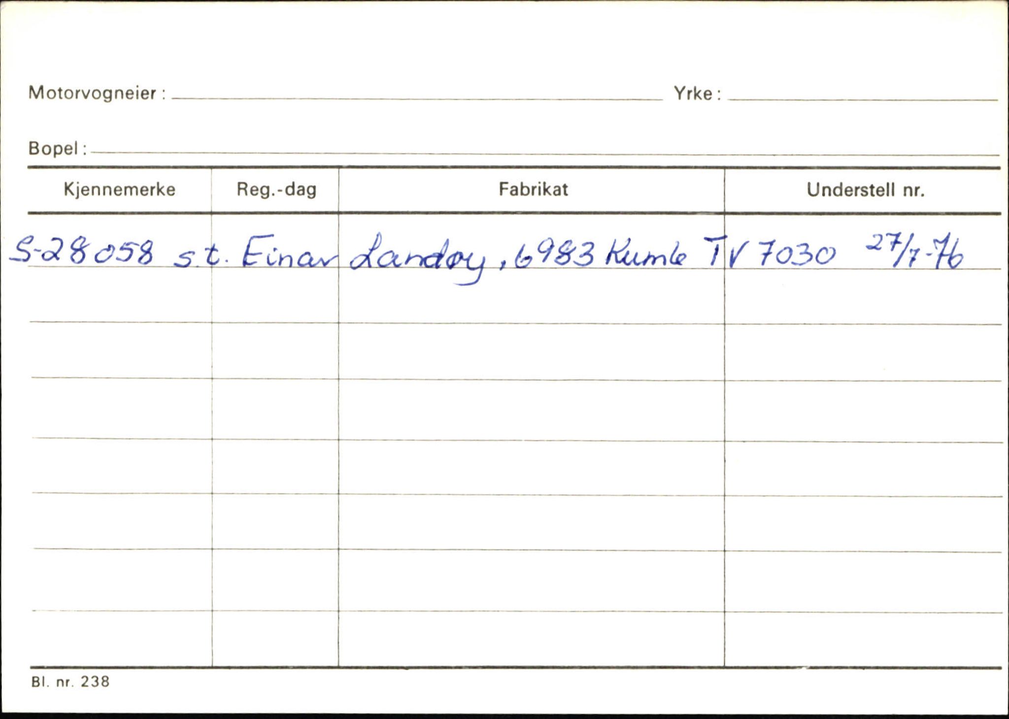 Statens vegvesen, Sogn og Fjordane vegkontor, AV/SAB-A-5301/4/F/L0132: Eigarregister Askvoll A-Å. Balestrand A-Å, 1945-1975, p. 1307