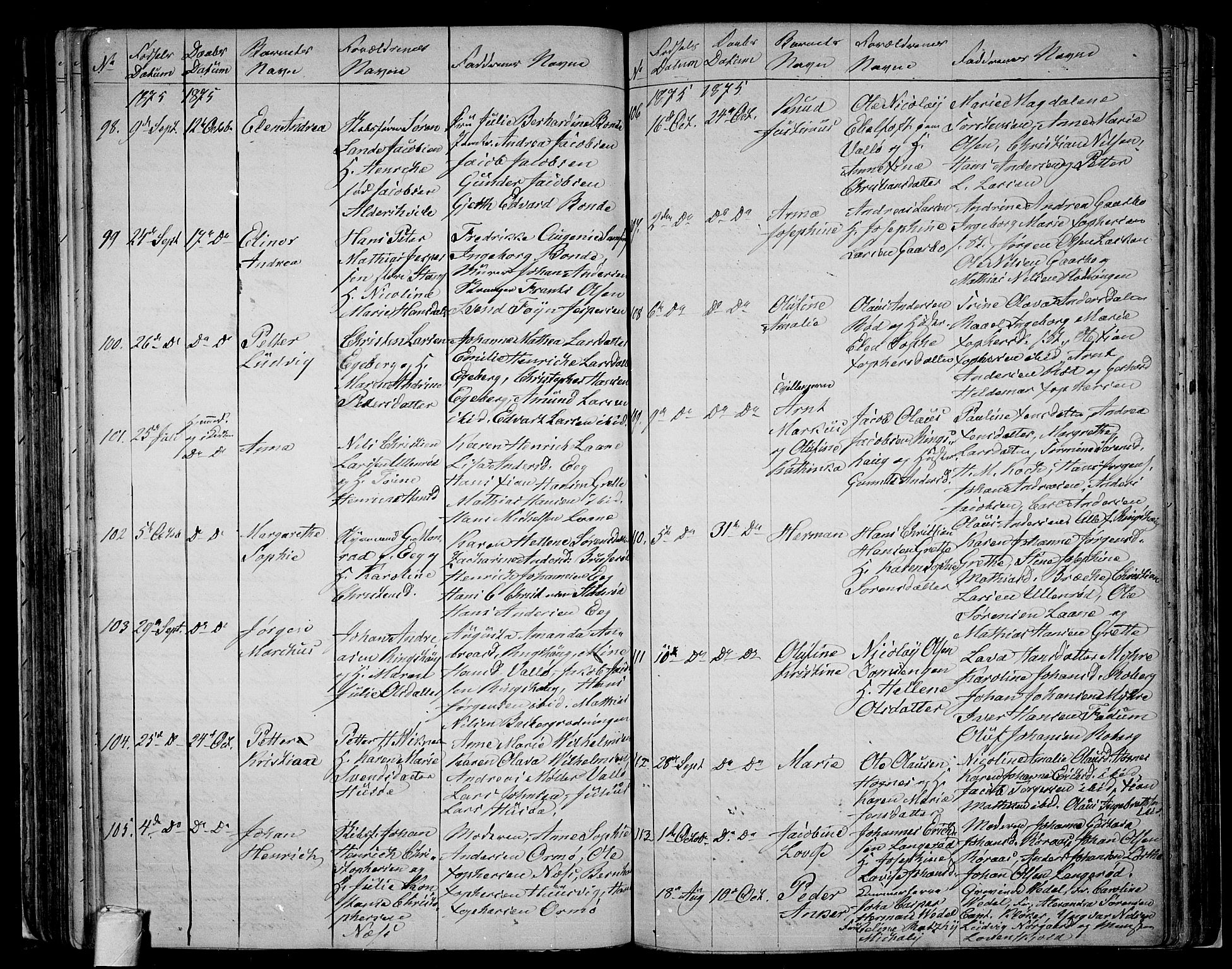 Sem kirkebøker, AV/SAKO-A-5/G/Ga/L0004: Parish register (copy) no. I 4, 1855-1877