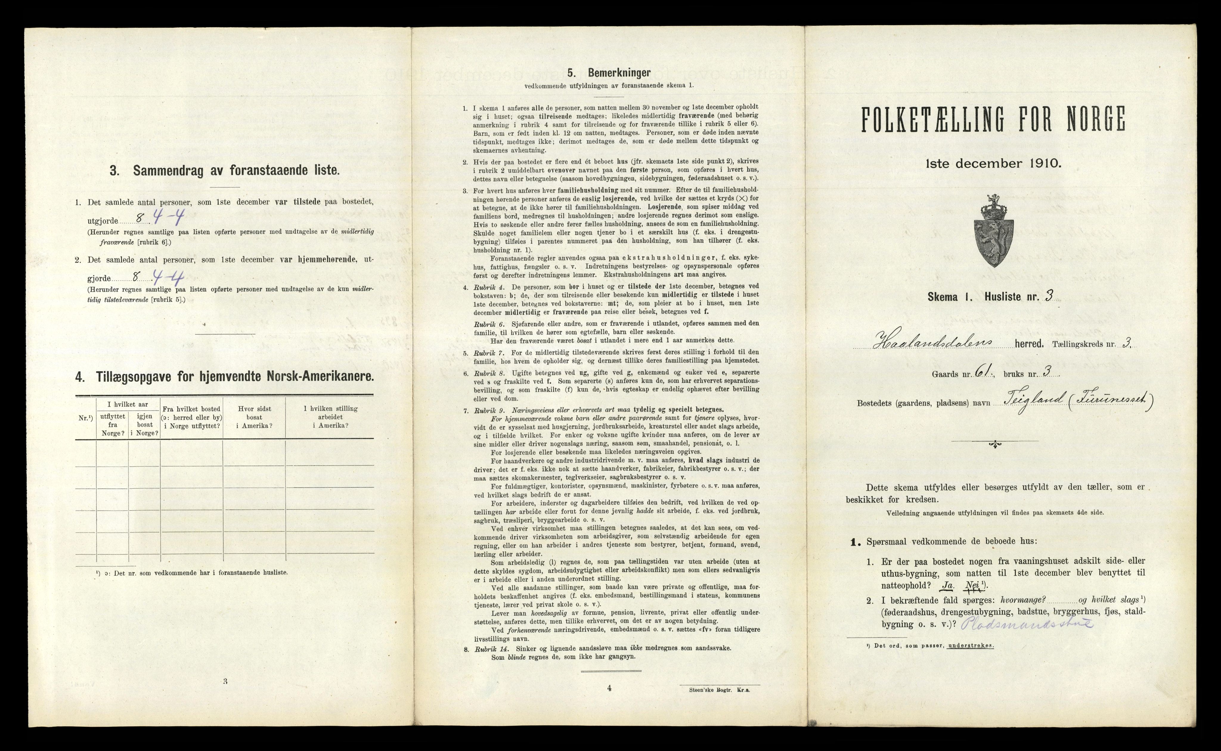 RA, 1910 census for Hålandsdal, 1910, p. 152