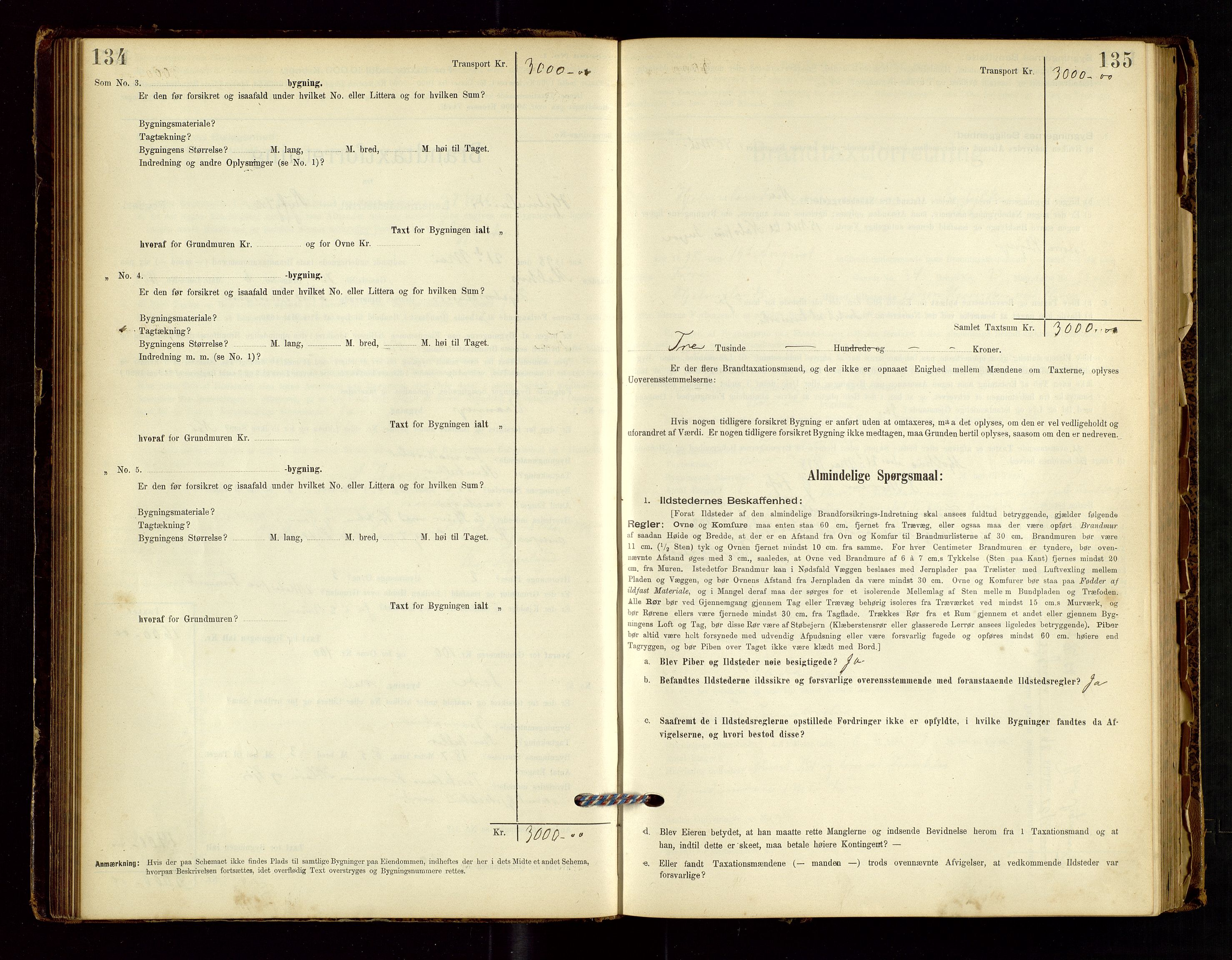 Hjelmeland lensmannskontor, AV/SAST-A-100439/Gob/L0001: "Brandtaxationsprotokol", 1895-1932, p. 134-135