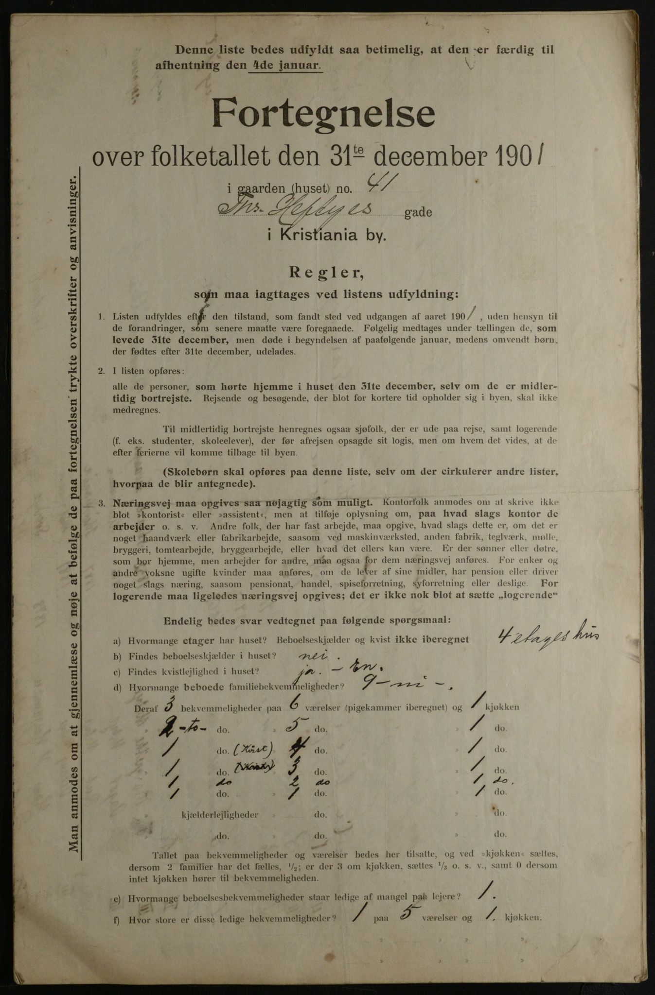 OBA, Municipal Census 1901 for Kristiania, 1901, p. 16730