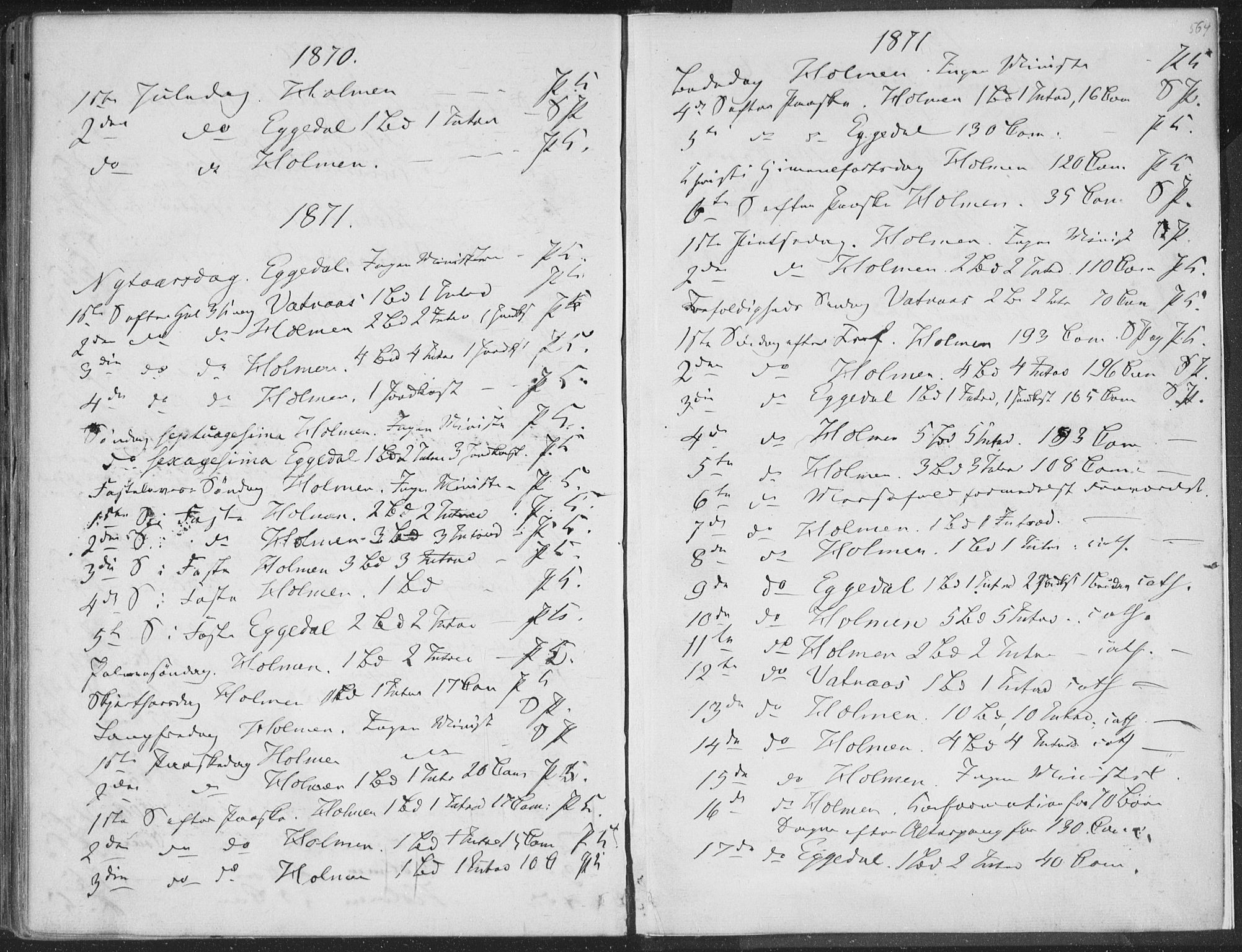 Sigdal kirkebøker, SAKO/A-245/F/Fa/L0009b: Parish register (official) no. I 9B, 1860-1871, p. 564