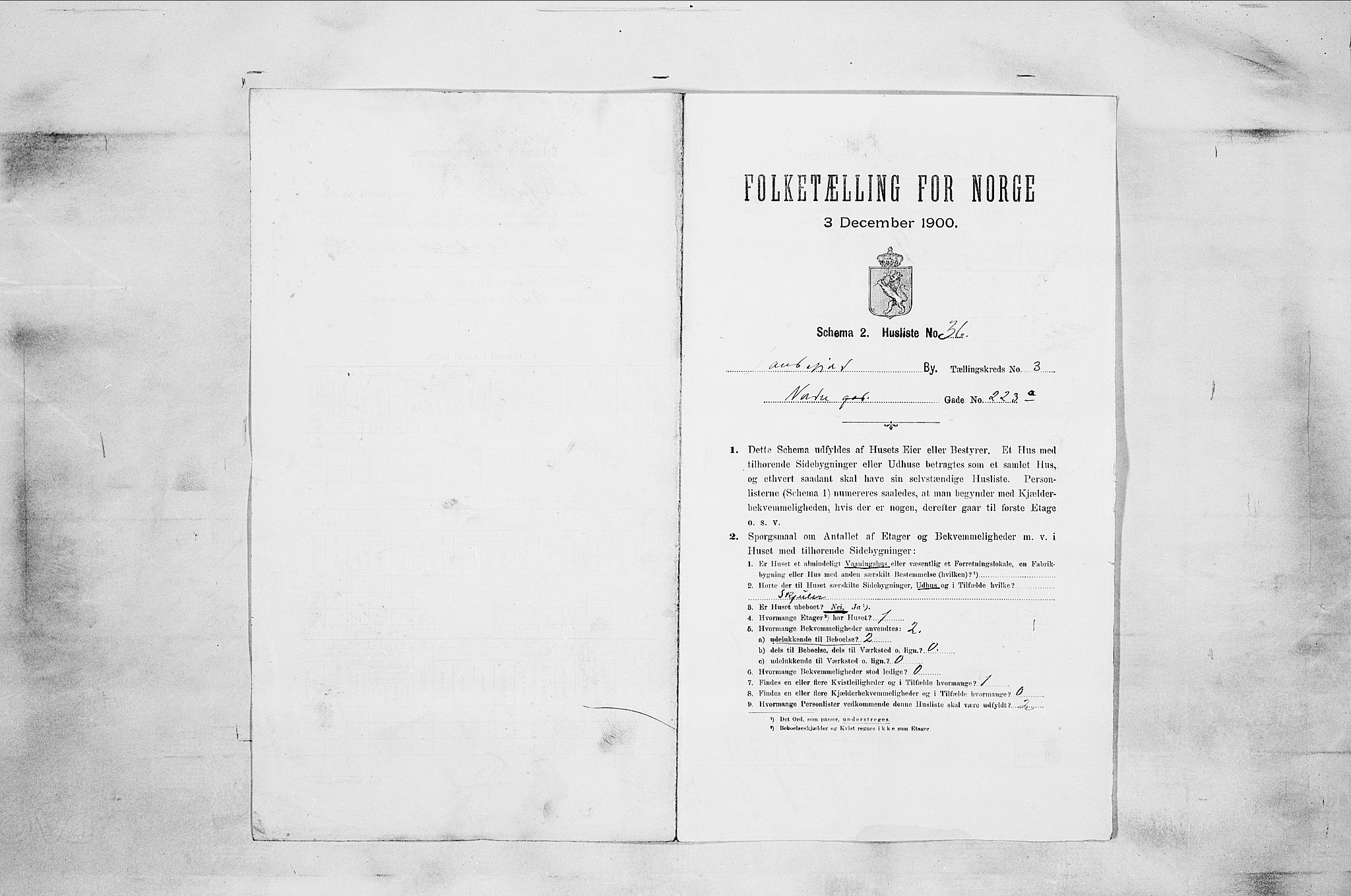 RA, 1900 census for Sandefjord, 1900, p. 895