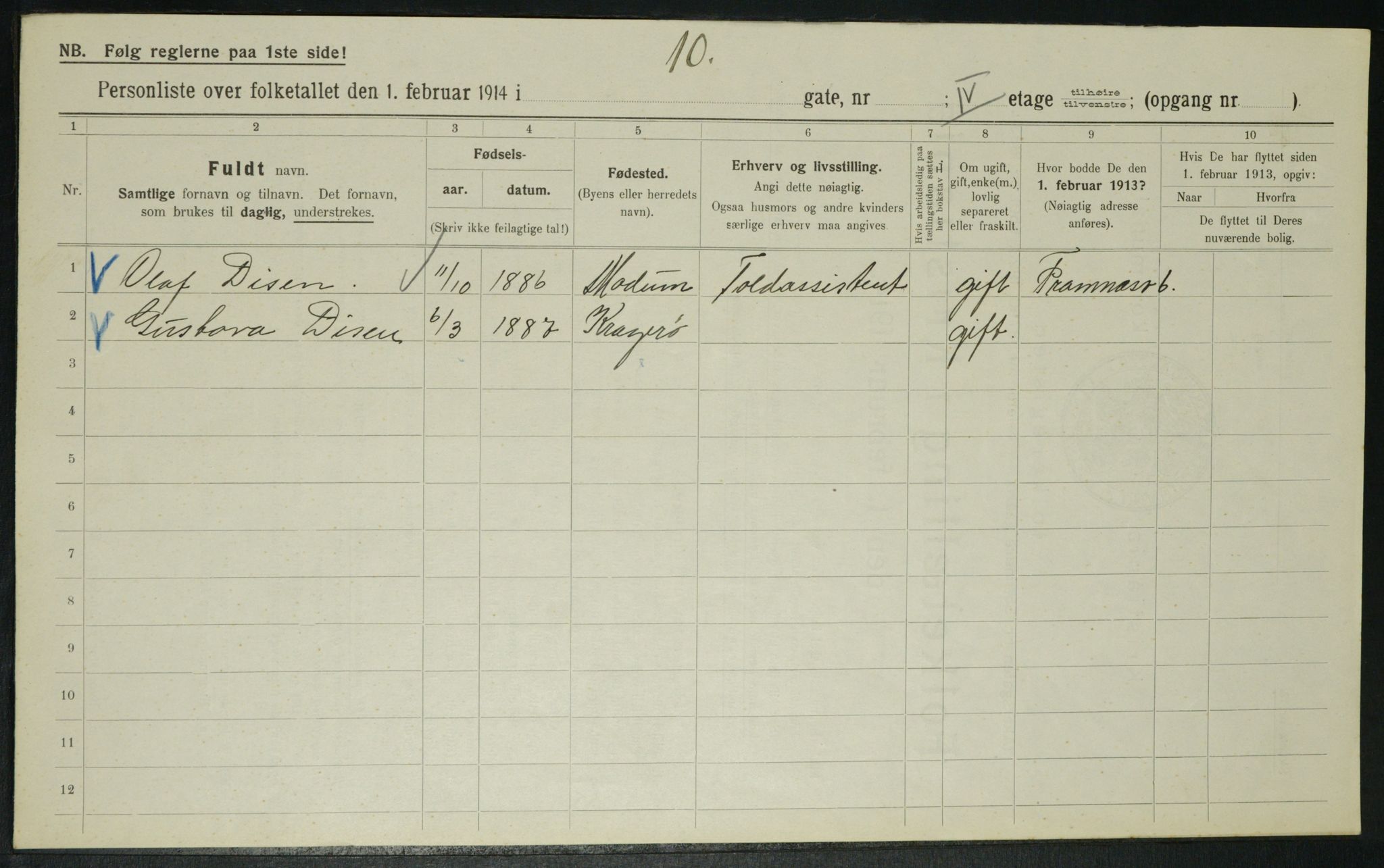 OBA, Municipal Census 1914 for Kristiania, 1914, p. 25555