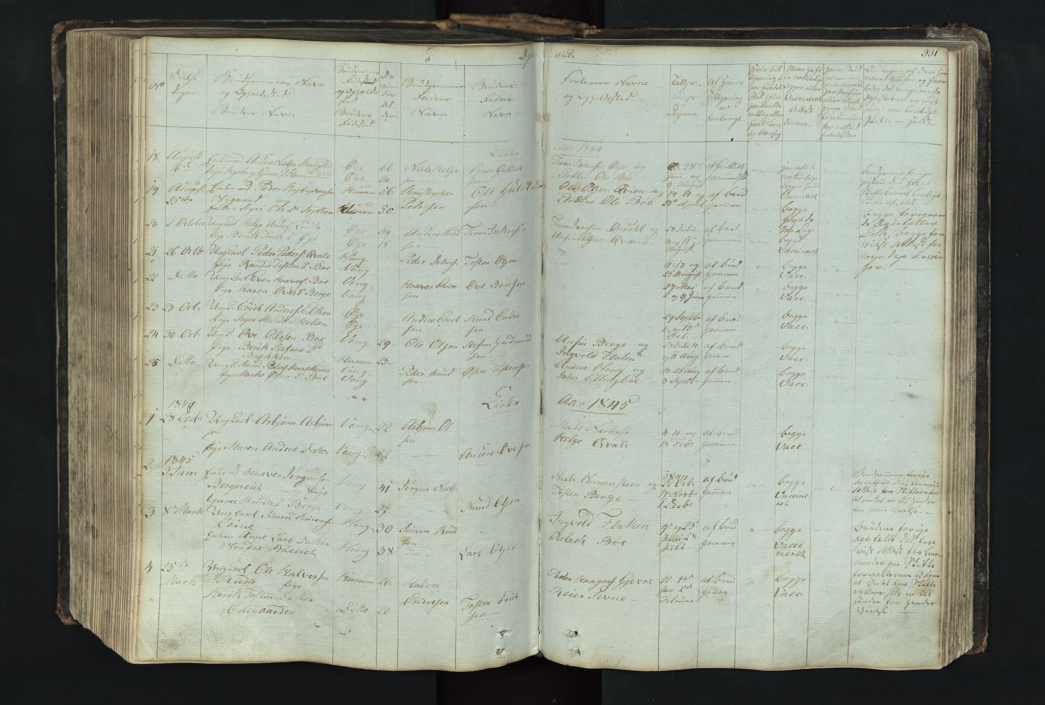 Vang prestekontor, Valdres, SAH/PREST-140/H/Hb/L0004: Parish register (copy) no. 4, 1835-1892, p. 331