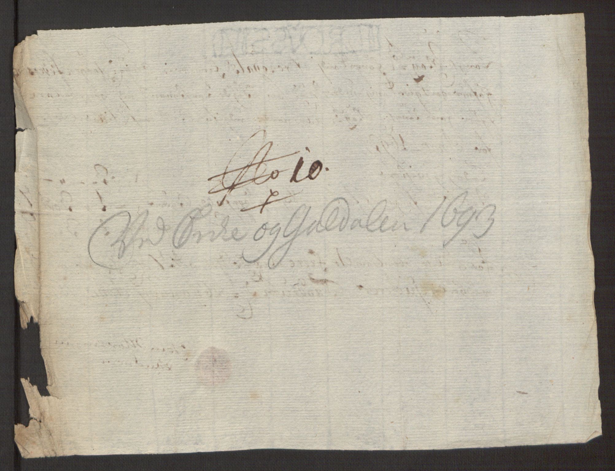 Rentekammeret inntil 1814, Reviderte regnskaper, Fogderegnskap, RA/EA-4092/R58/L3938: Fogderegnskap Orkdal, 1693, p. 199