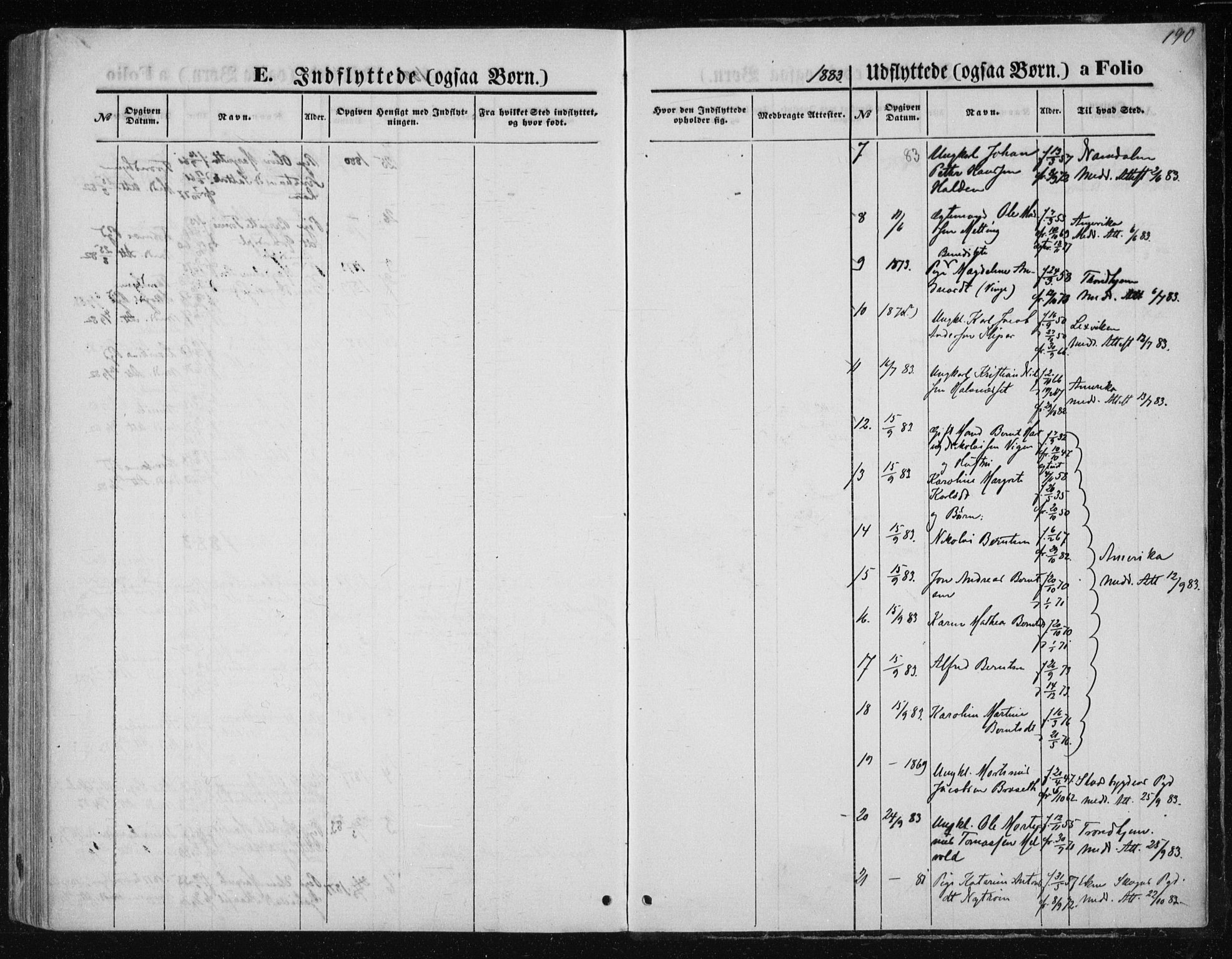 Ministerialprotokoller, klokkerbøker og fødselsregistre - Nord-Trøndelag, SAT/A-1458/733/L0324: Parish register (official) no. 733A03, 1870-1883, p. 190