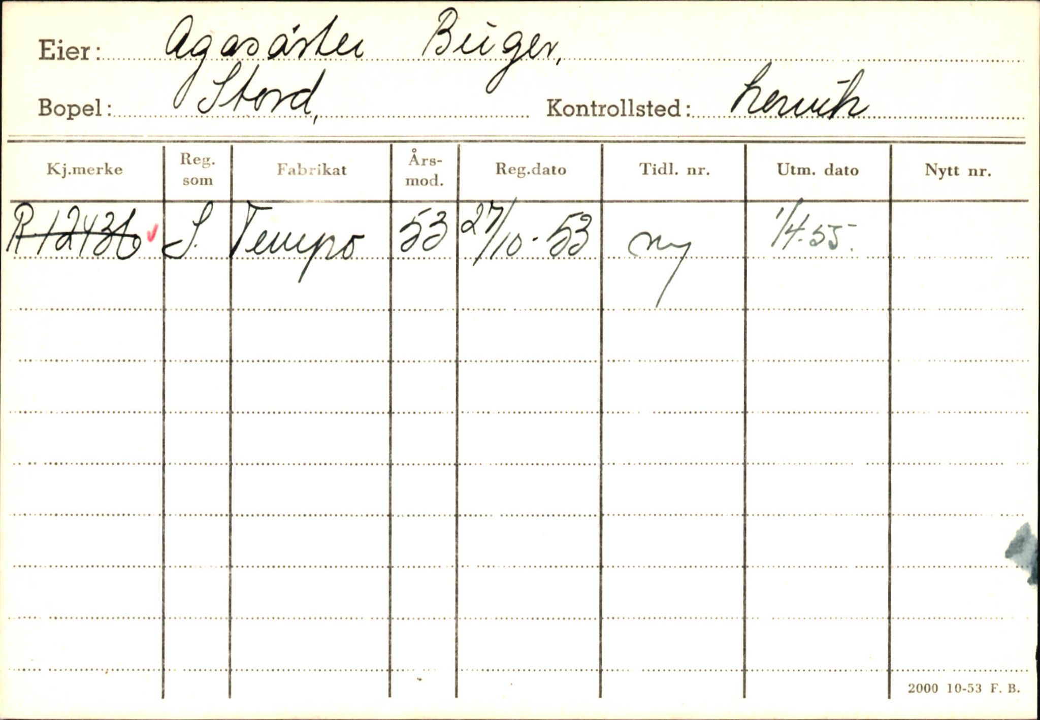 Statens vegvesen, Hordaland vegkontor, AV/SAB-A-5201/2/Ha/L0001: R-eierkort A, 1920-1971, p. 131